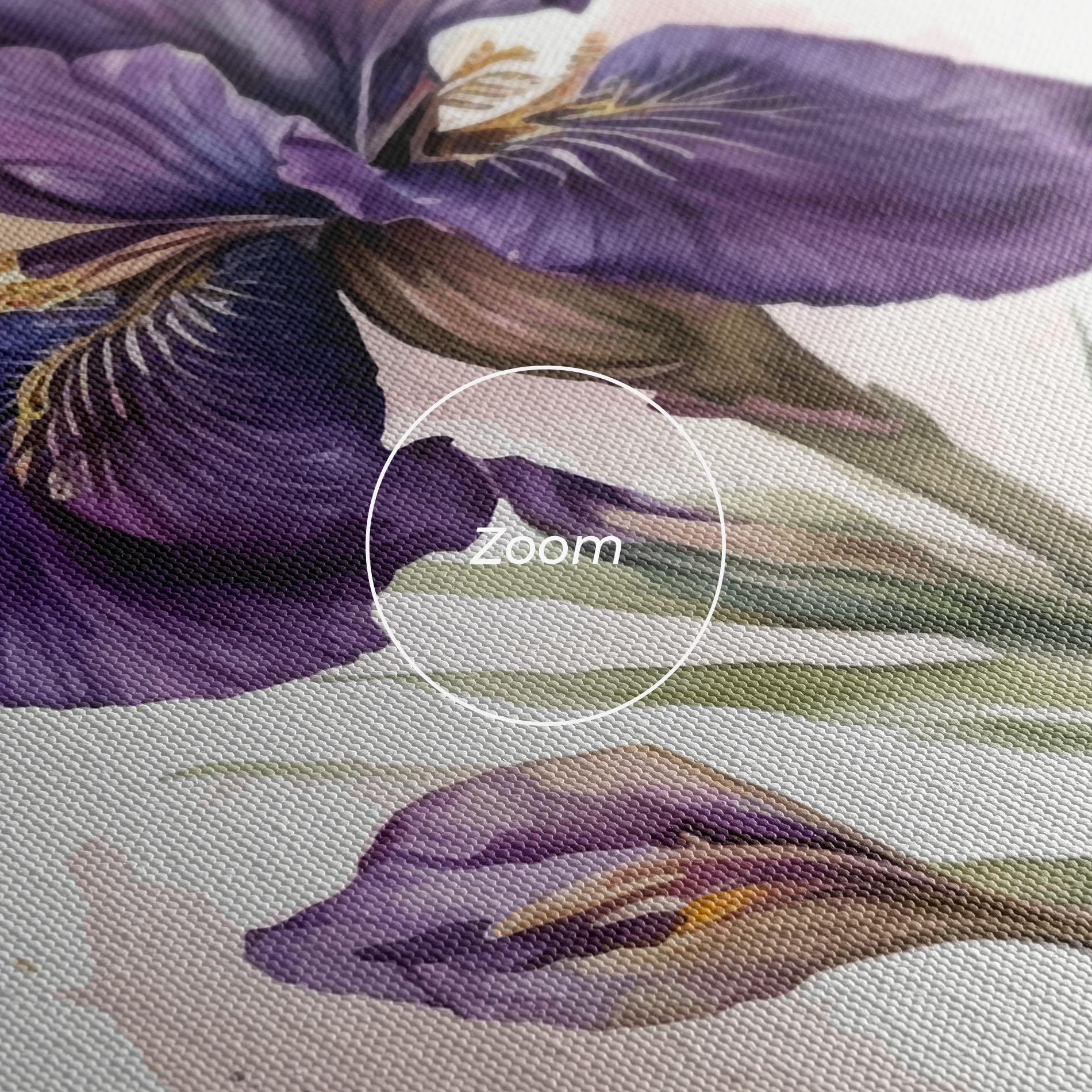 Картина на платно Beautiful Purple Iris mockup 3