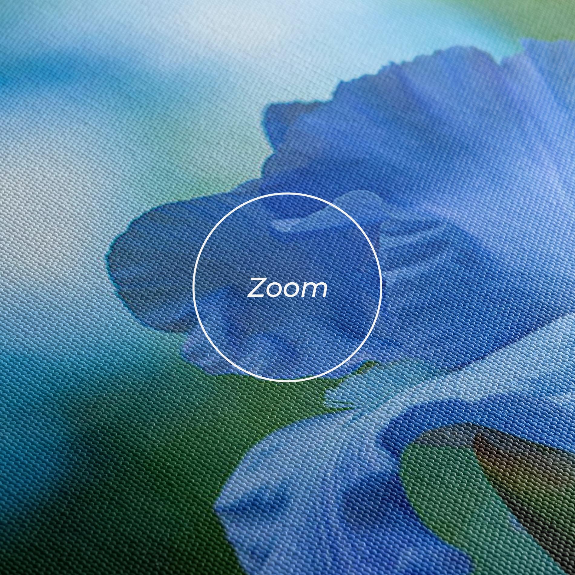 Картина на платно Blue Iris In The Garden mockup 3