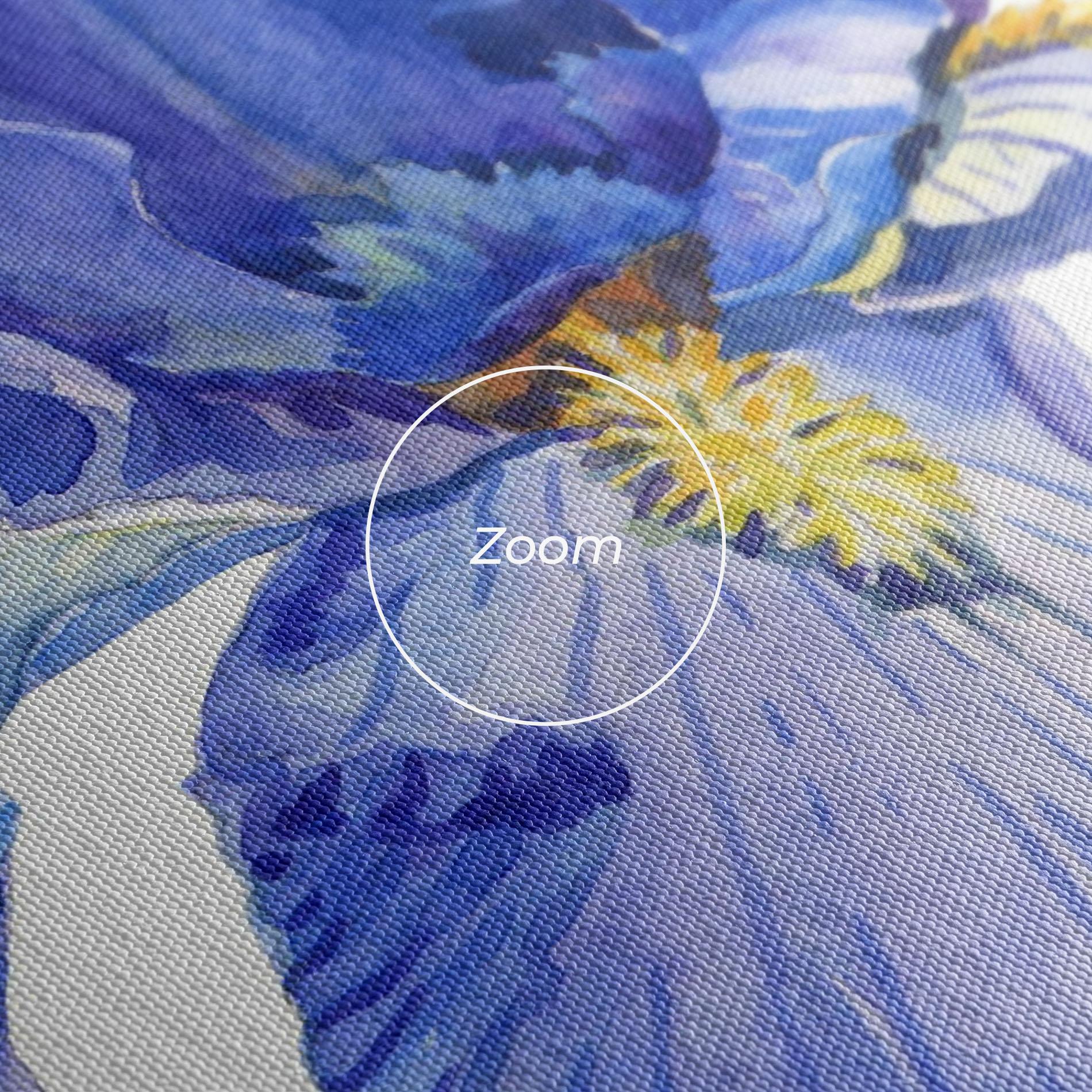 Картина на платно Purple Iris On White mockup 3