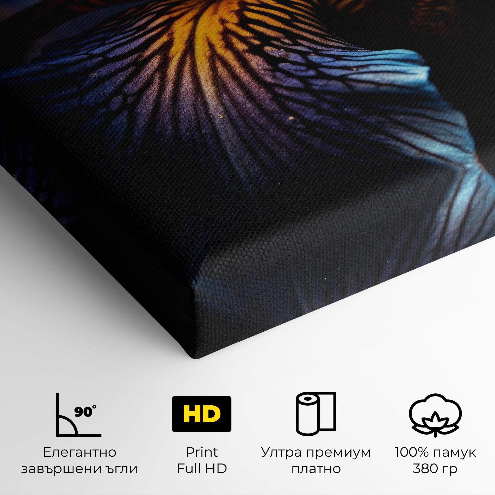 Картина на платно Dark Yellow Iris mockup 4