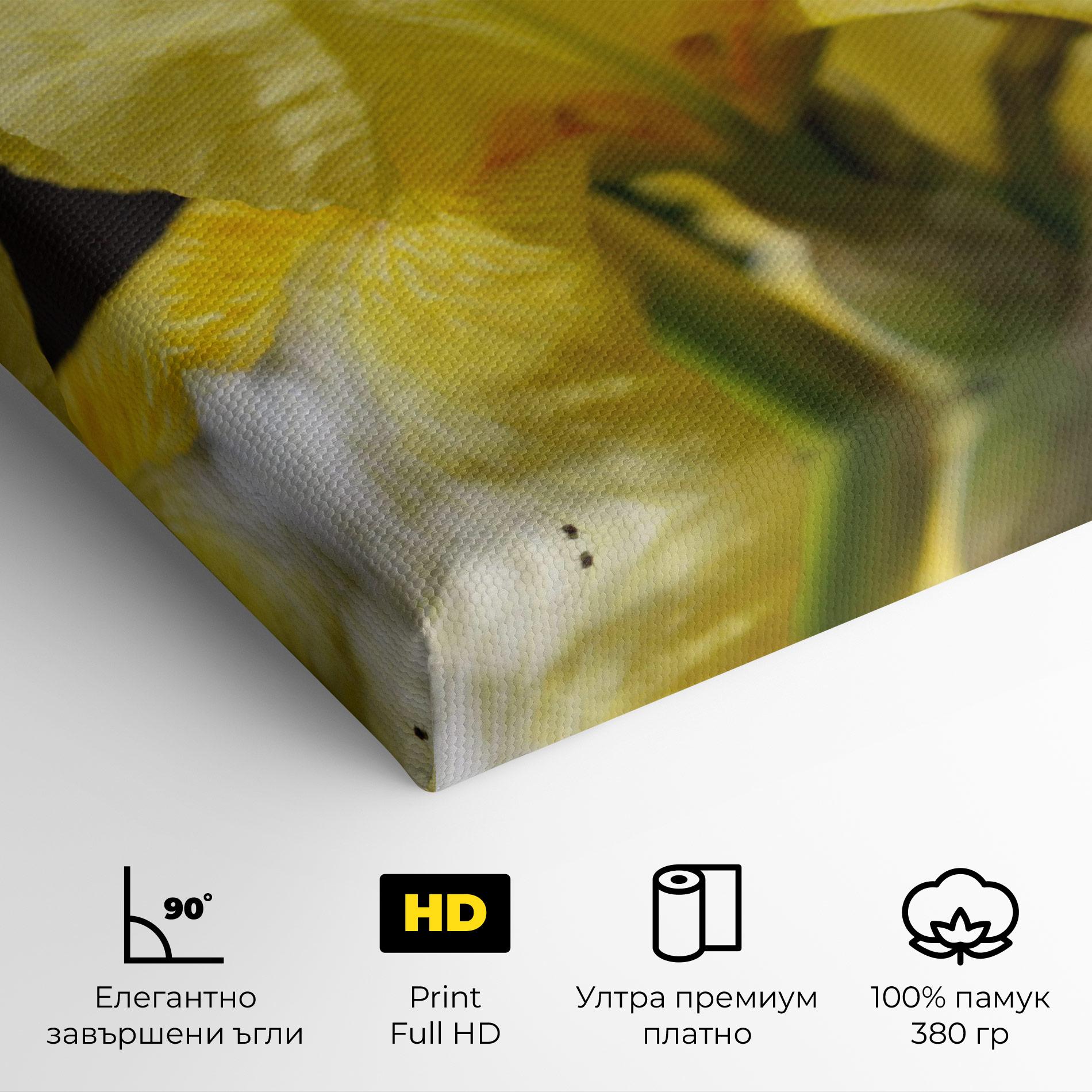 Картина на платно Garden Yellow Iris mockup 4