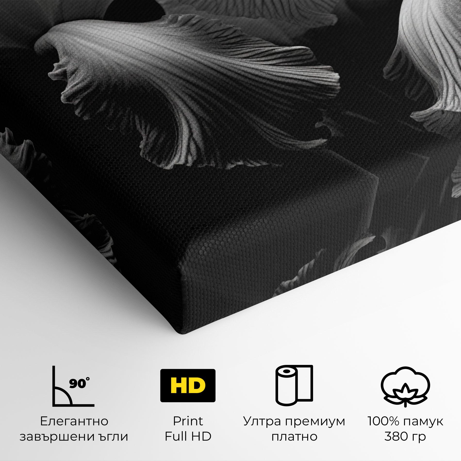 Картина на платно Grey Iris mockup 4