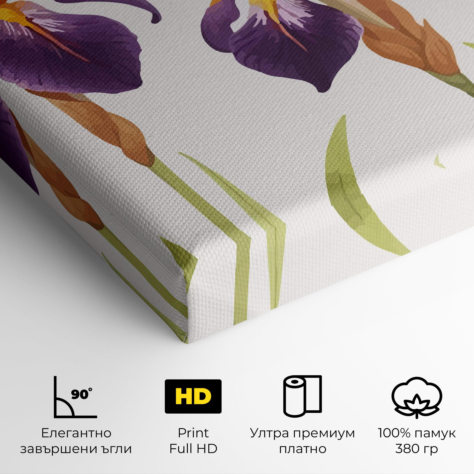 Картина на платно Iris Leaf mockup 4