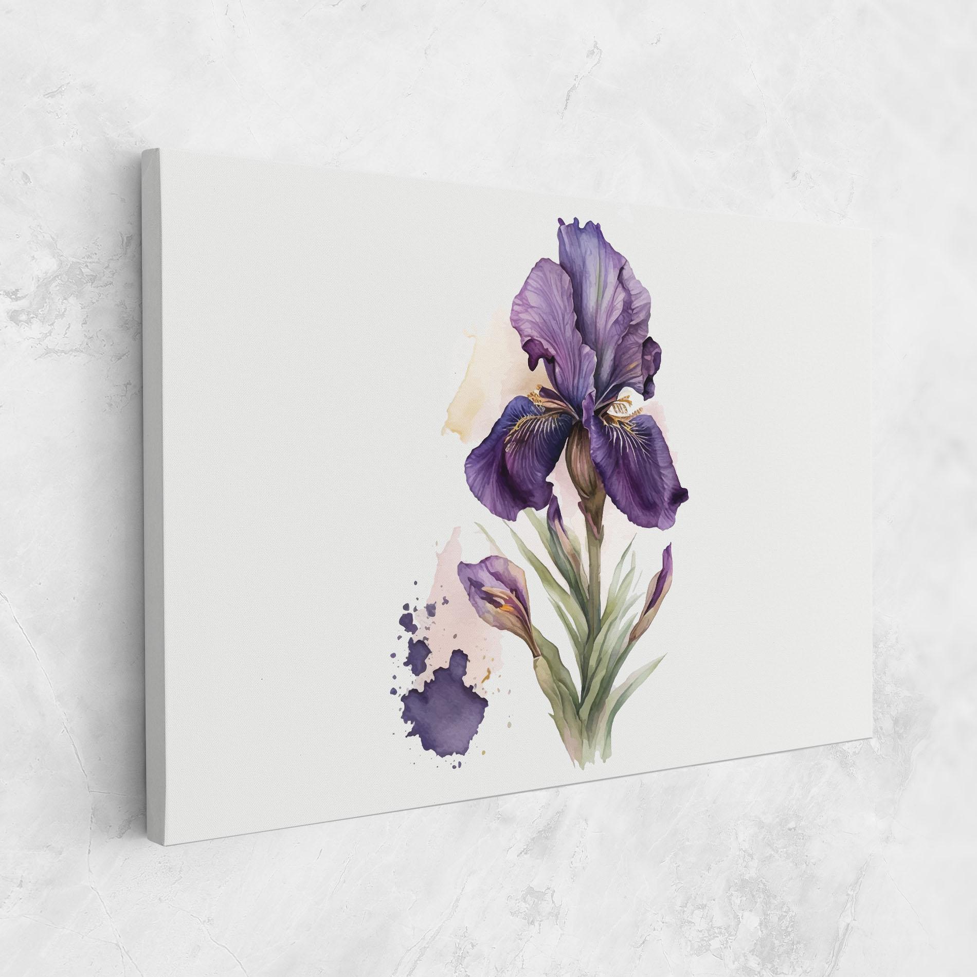 Картина на платно Beautiful Purple Iris mockup 1