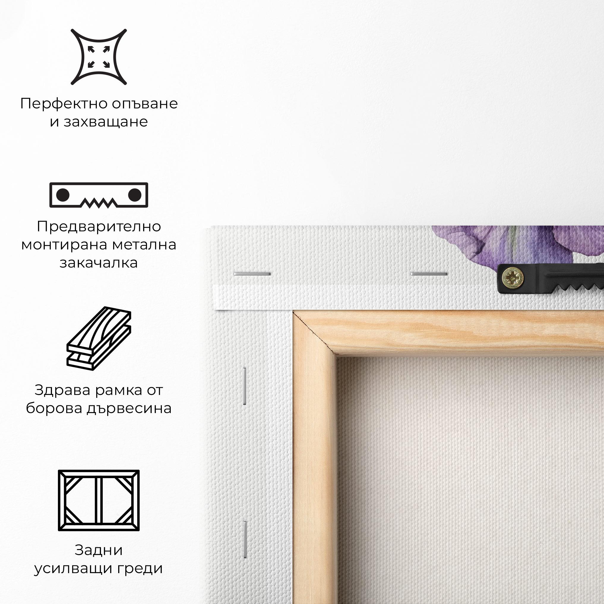 Картина на платно Beautiful Purple Iris mockup 5