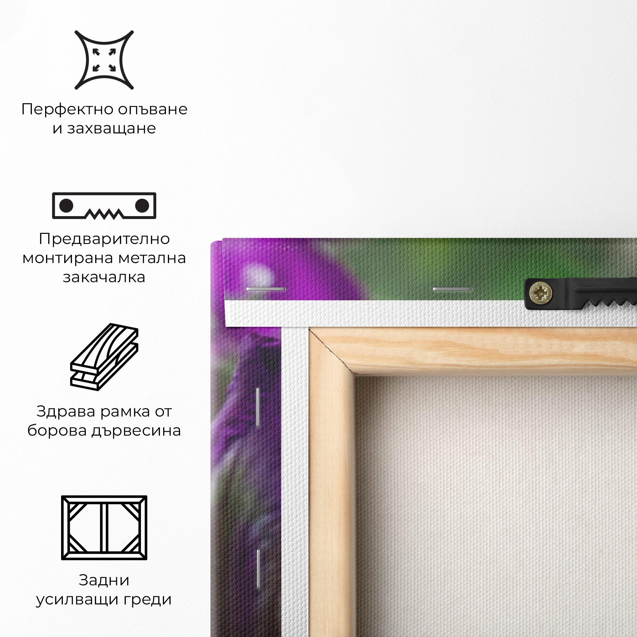 Картина на платно Dark Pink Iris mockup 5