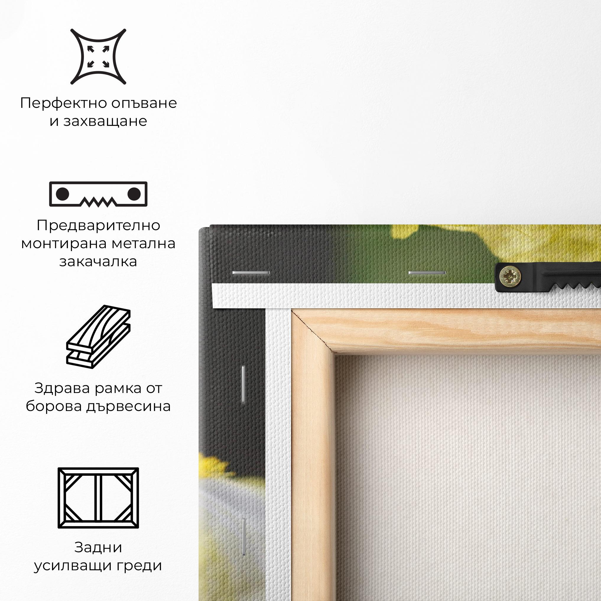 Картина на платно Garden Yellow Iris mockup 5