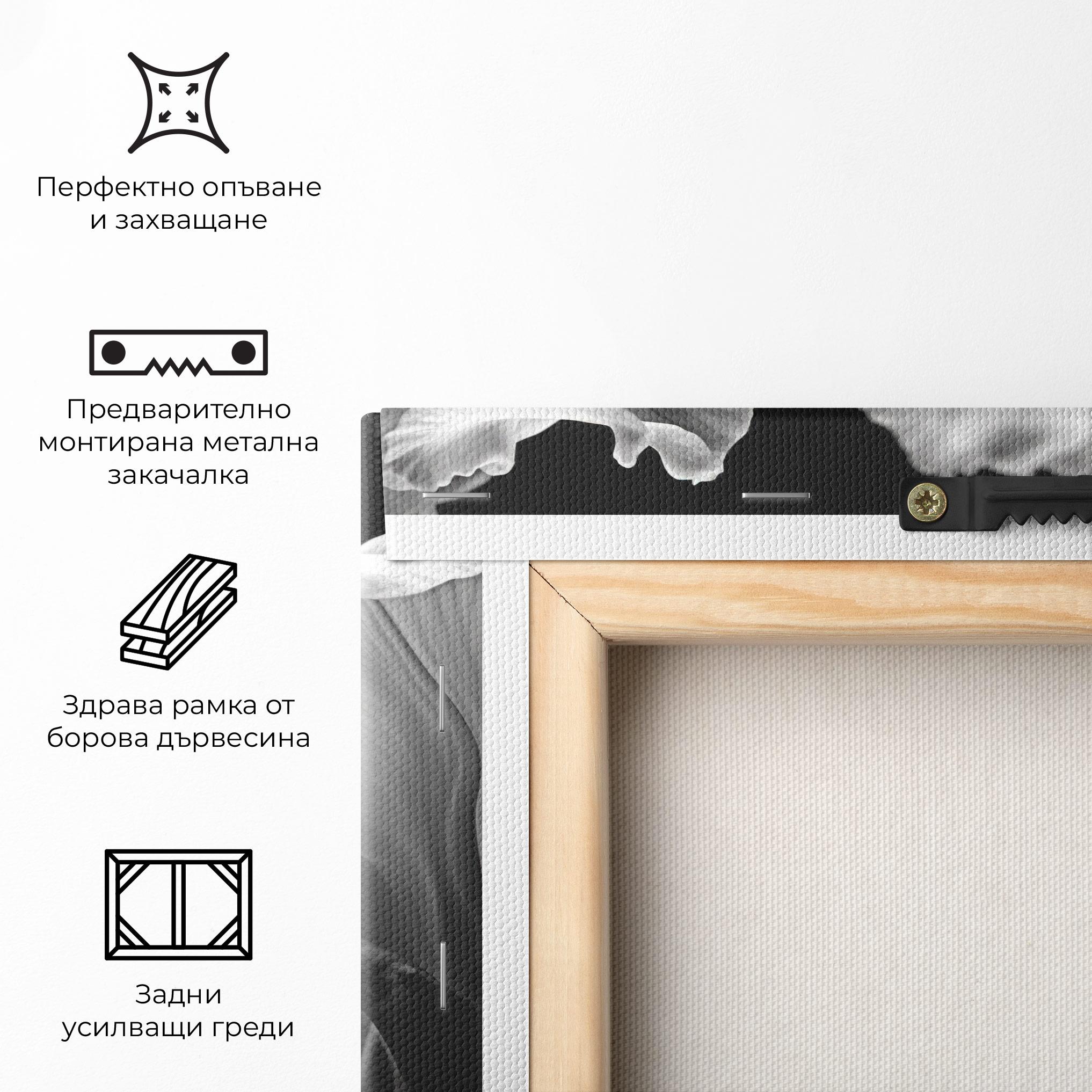 Картина на платно Grey Iris mockup 5