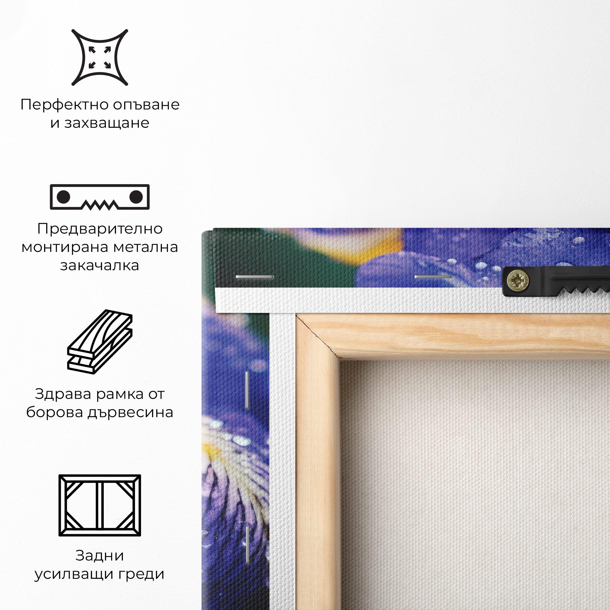 Картина на платно Iris After Rain mockup 5