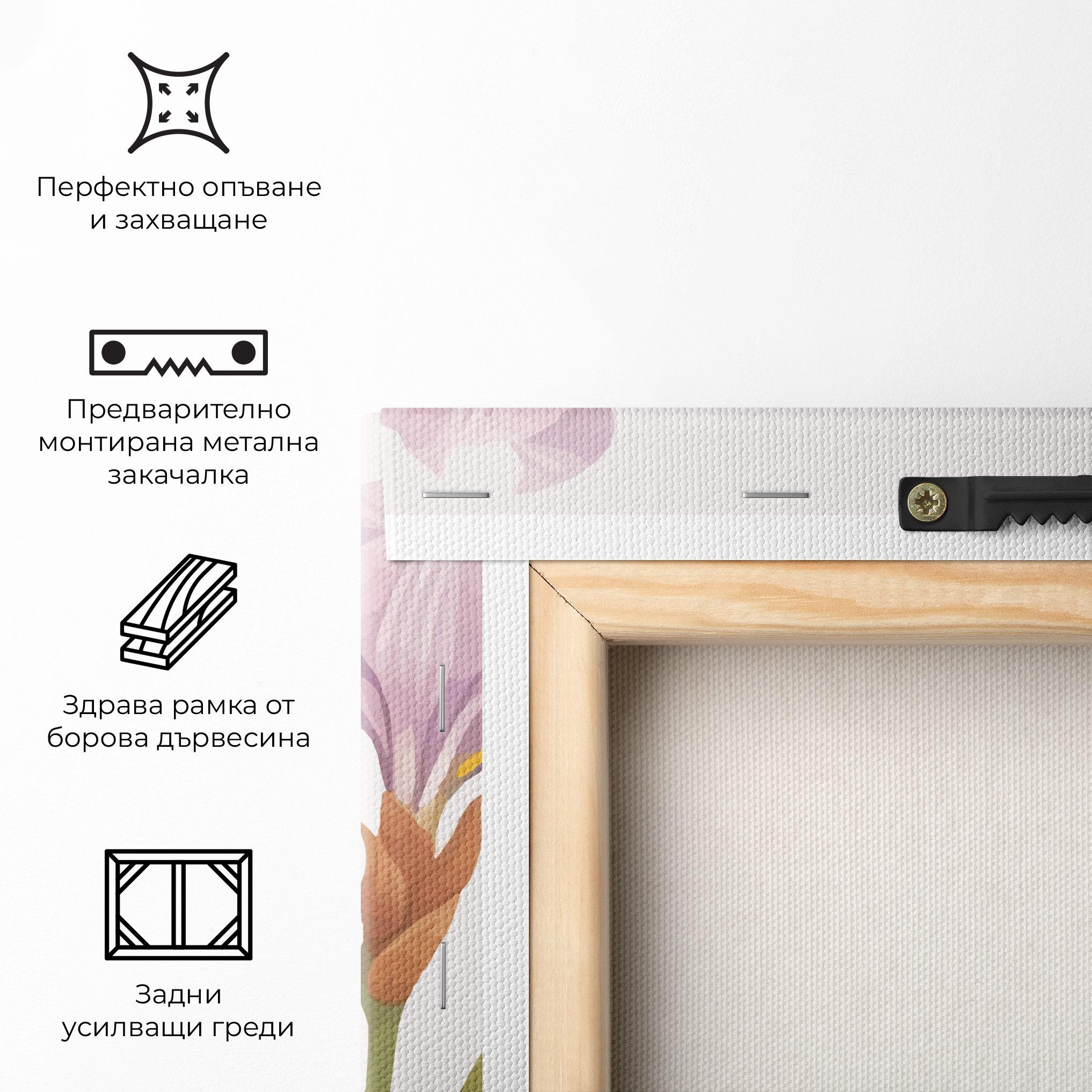 Картина на платно Iris Leaf mockup 5