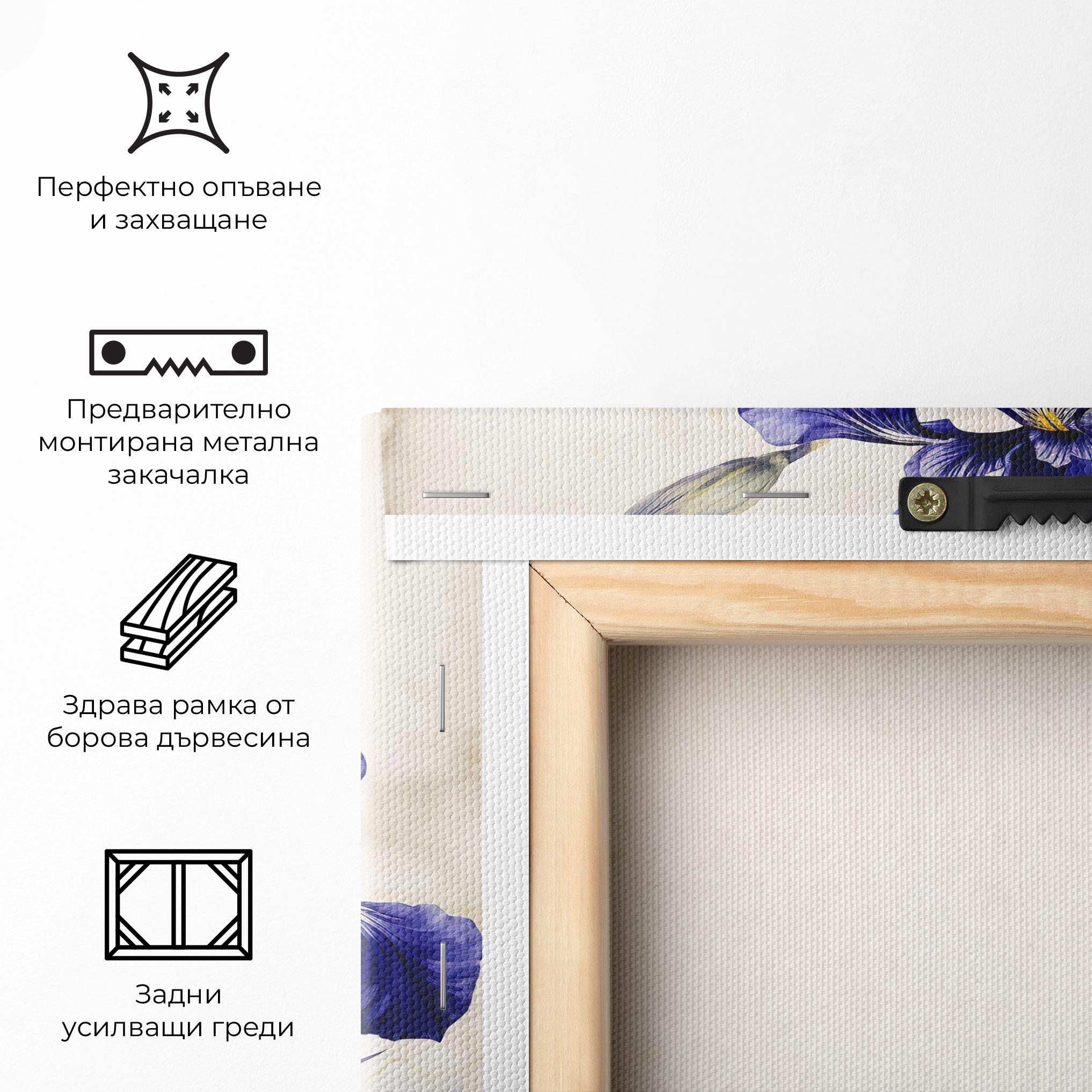 Картина на платно Irises Painting mockup 5