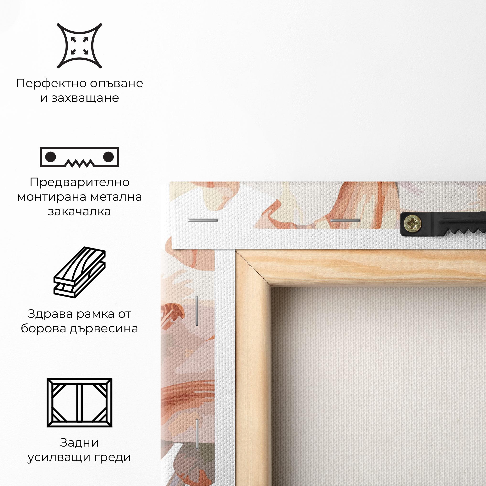 Картина на платно Light Orange Iris mockup 5