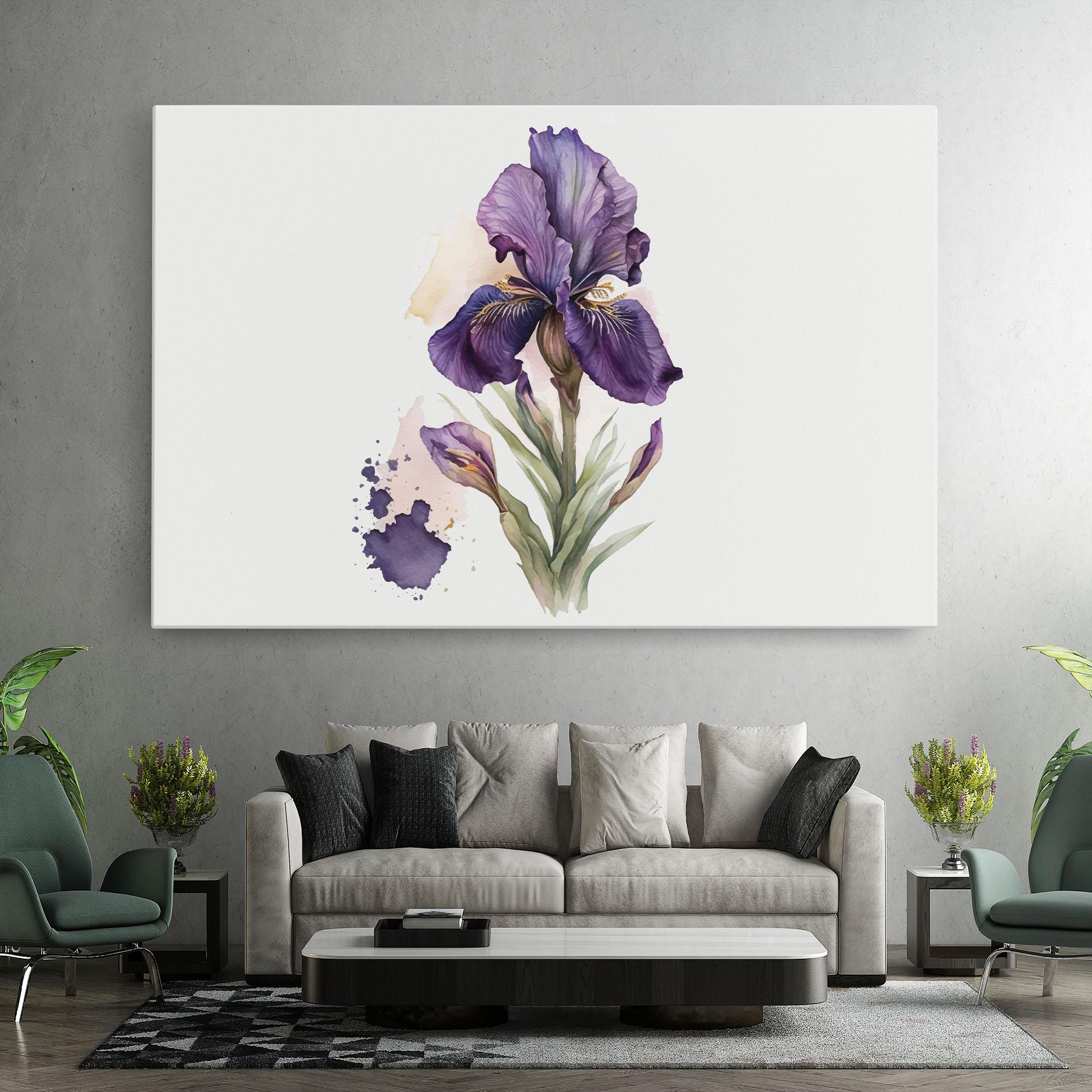 Картина на платно Beautiful Purple Iris mockup 7