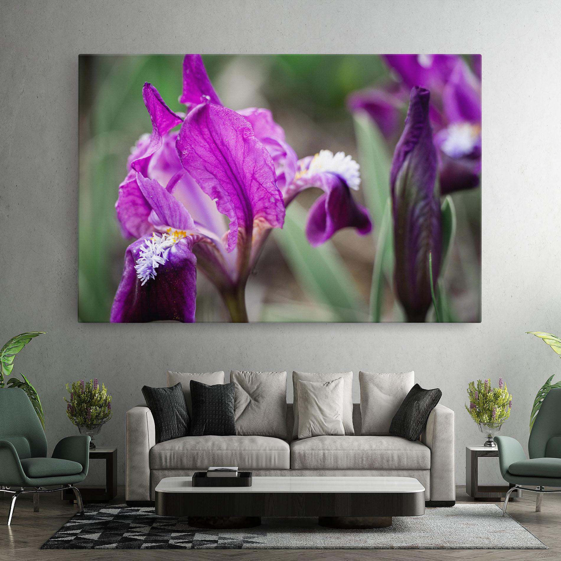 Картина на платно Dark Pink Iris mockup 7