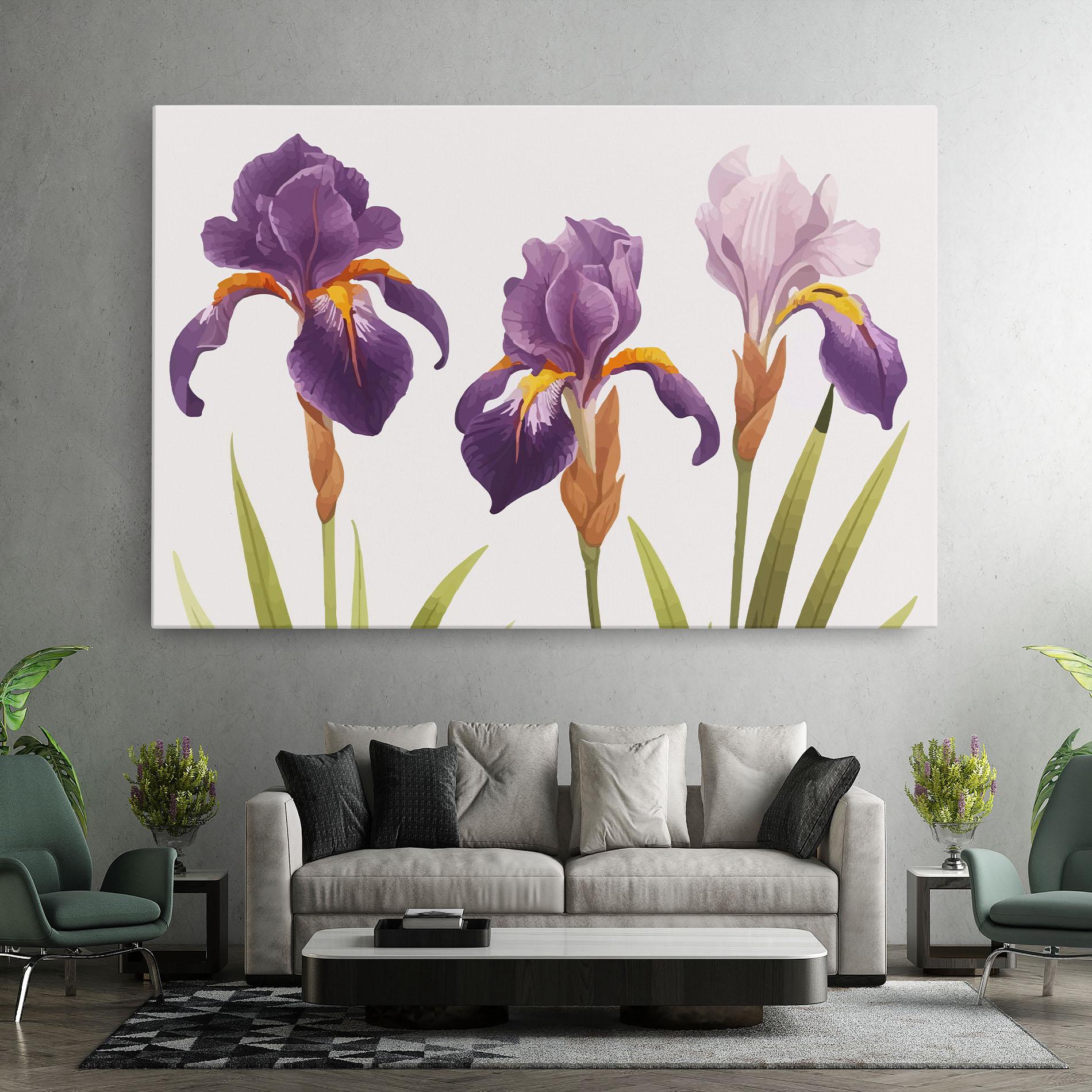 Картина на платно Iris Leaf mockup 7