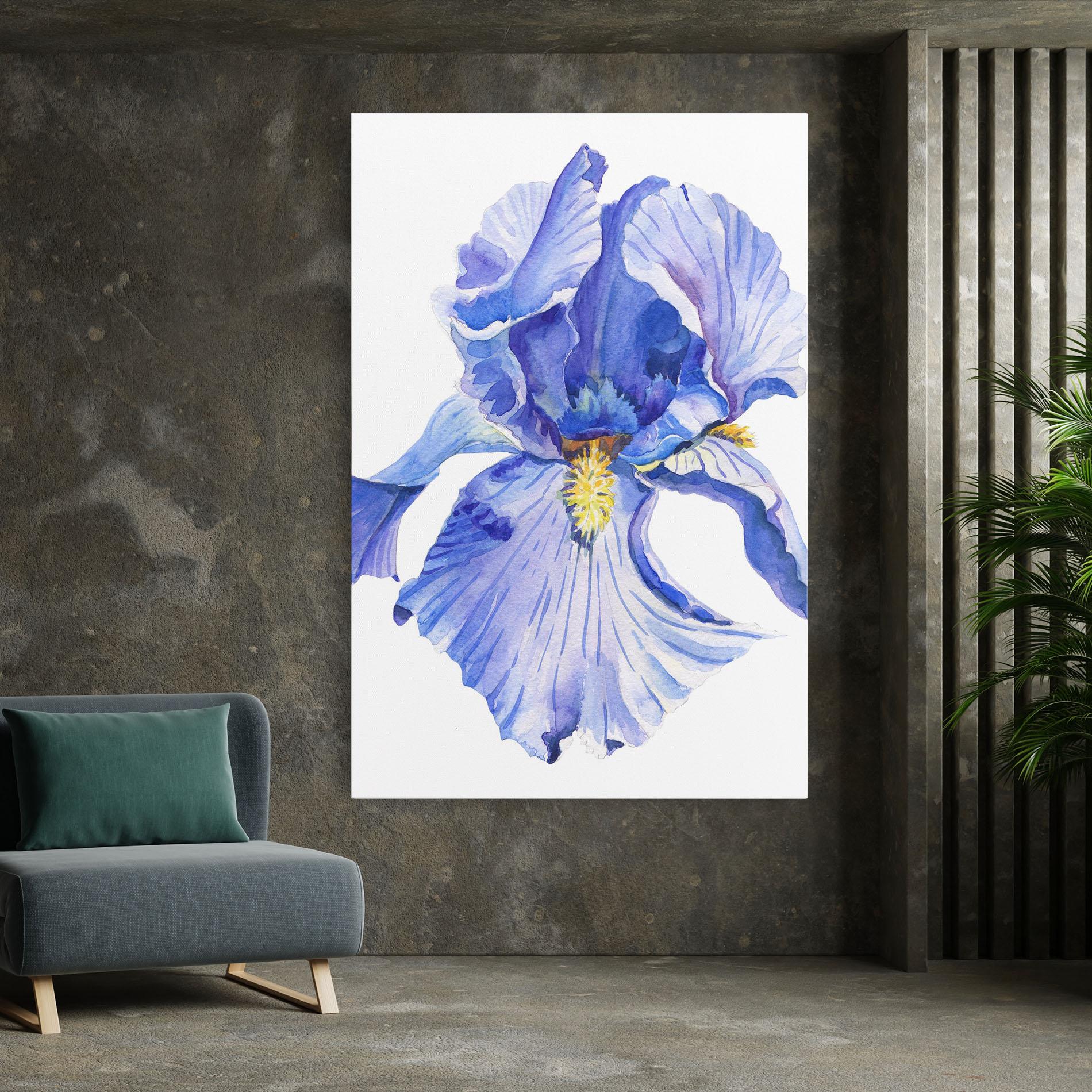 Картина на платно Purple Iris On White mockup 7