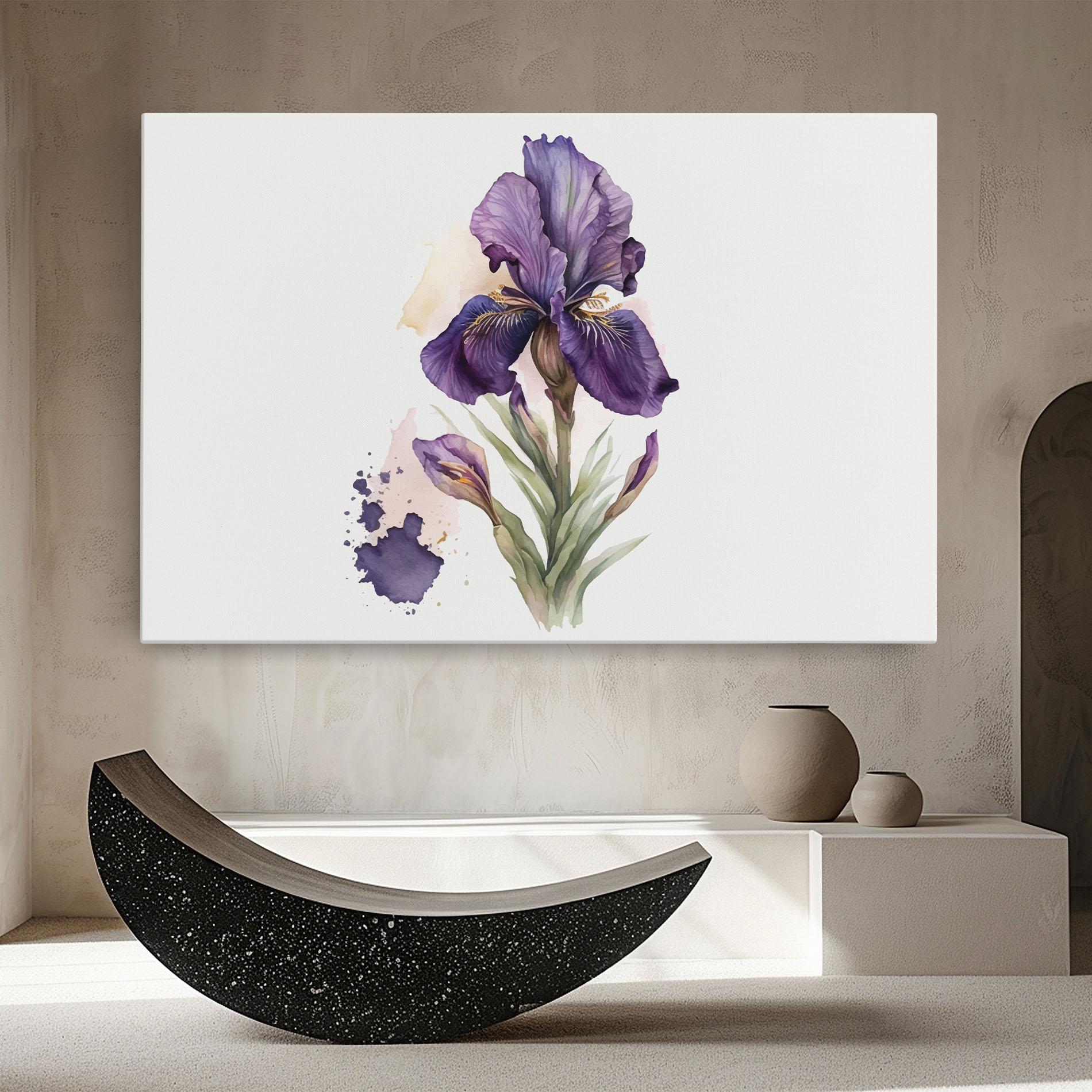 Картина на платно Beautiful Purple Iris mockup 8