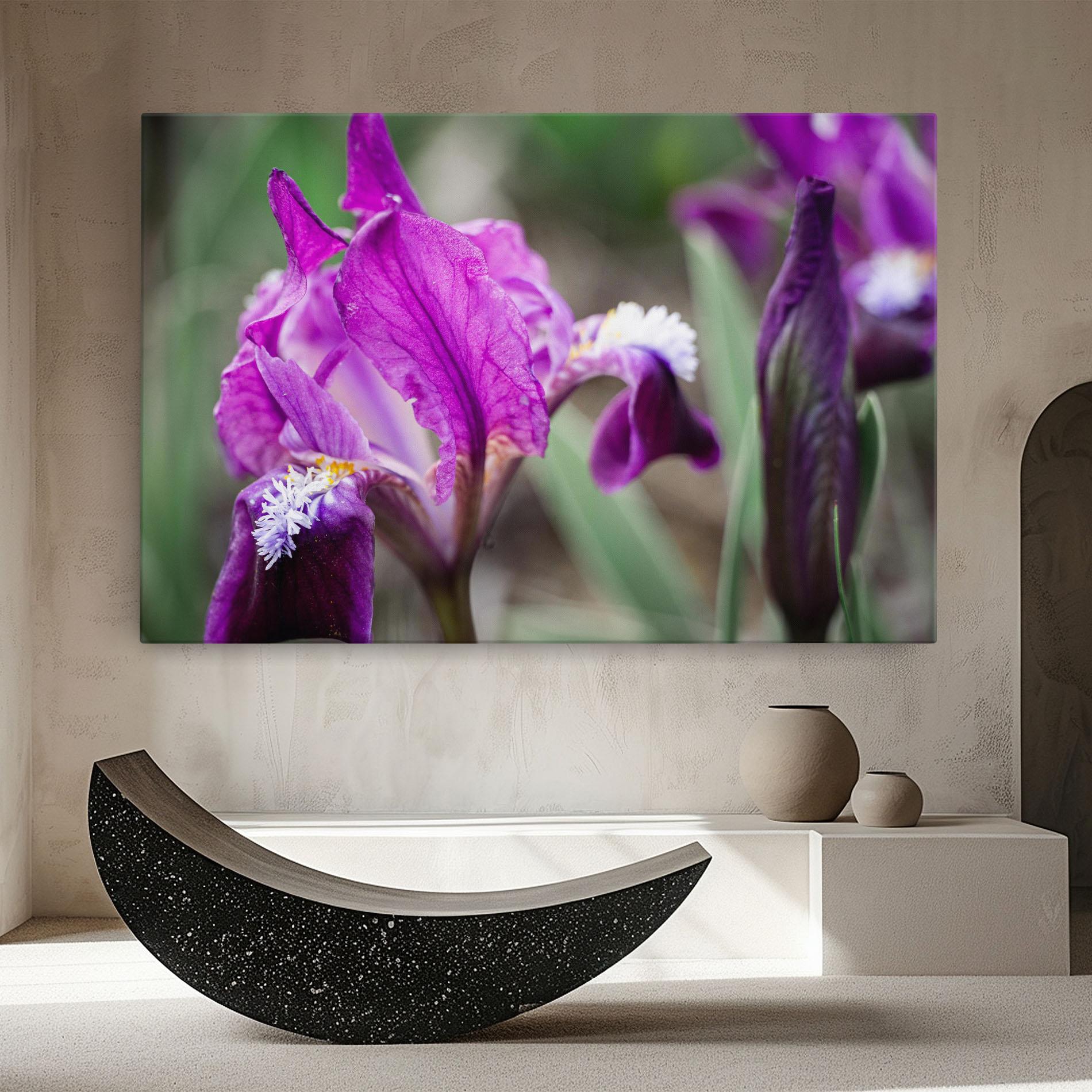 Картина на платно Dark Pink Iris mockup 8