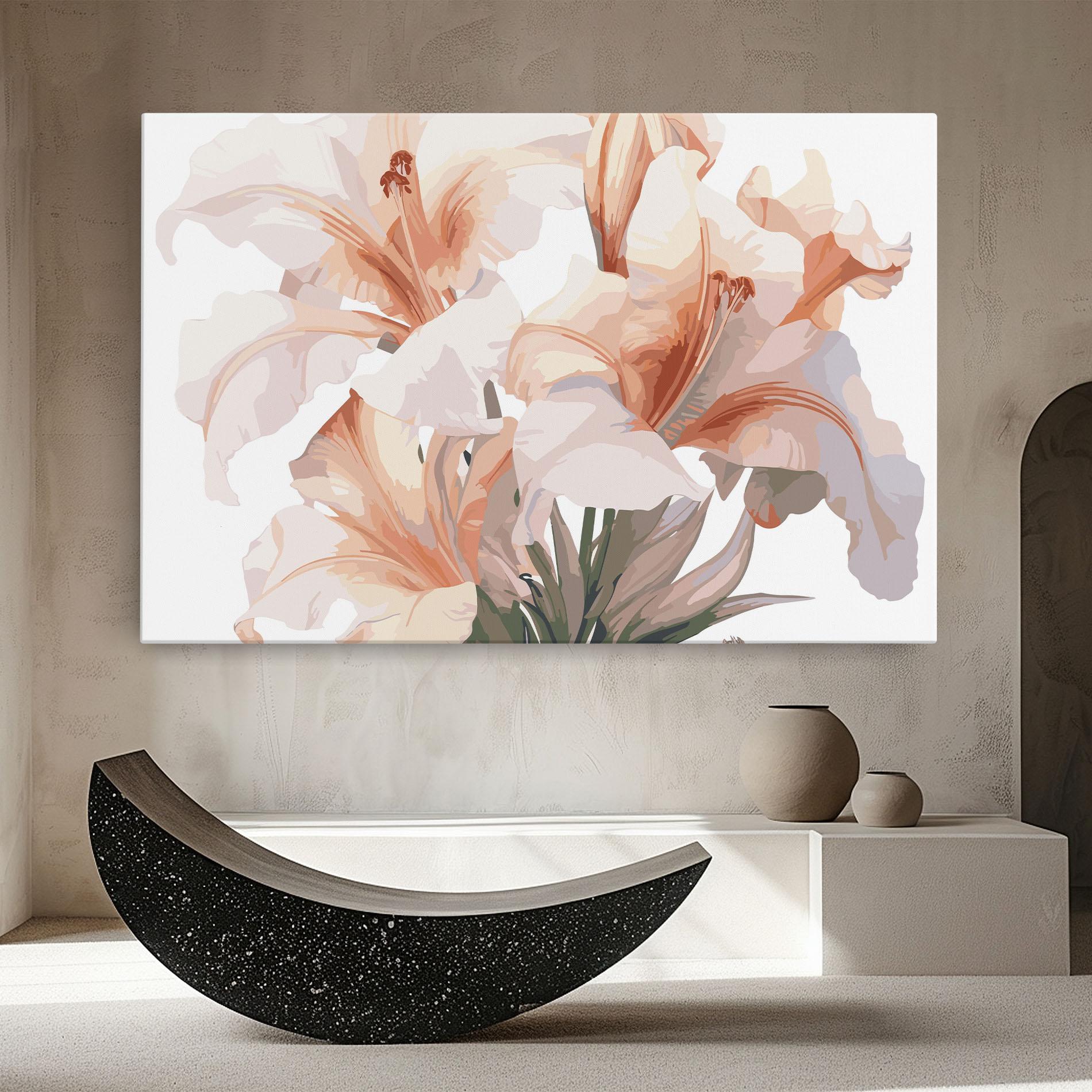Картина на платно Light Orange Iris mockup 8
