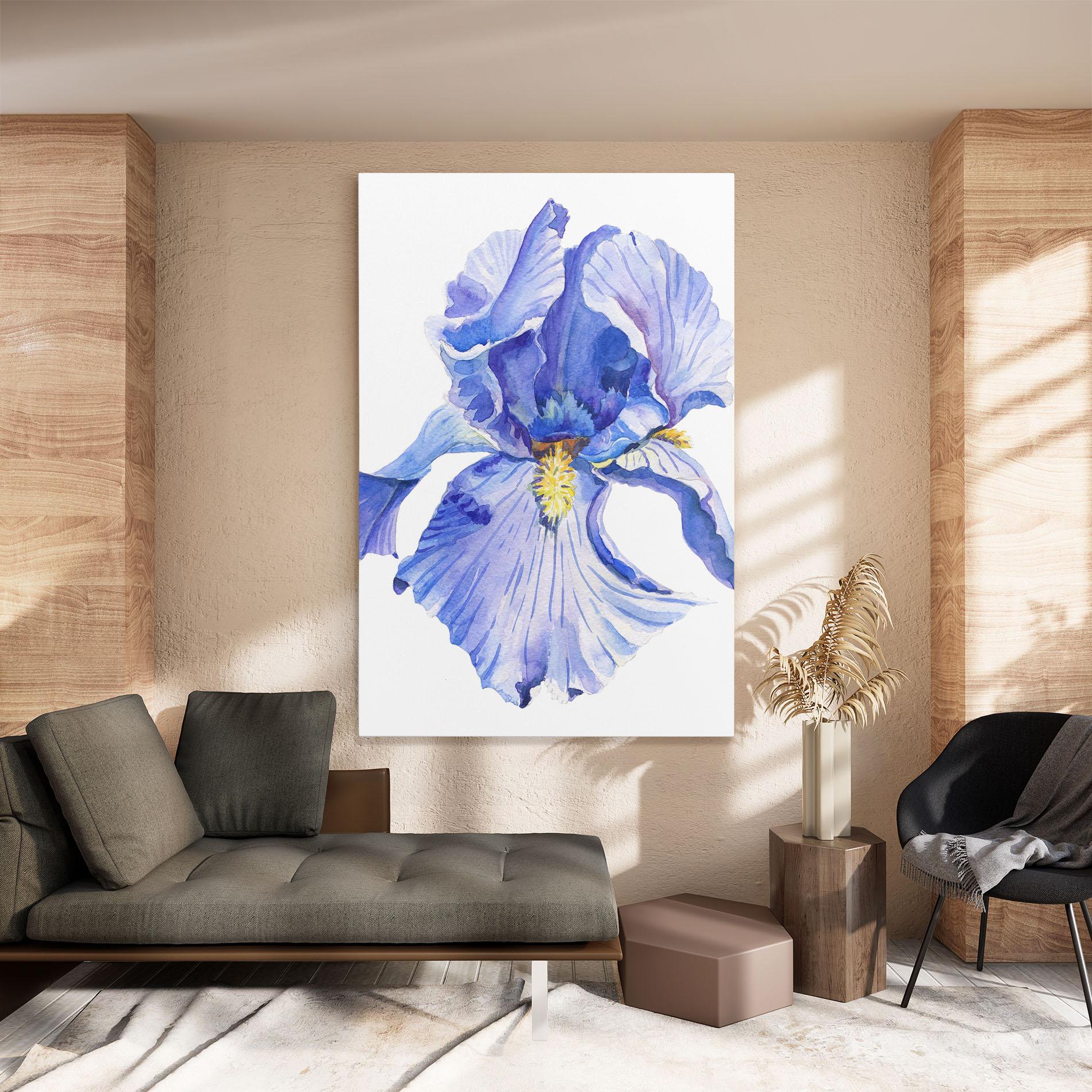 Картина на платно Purple Iris On White mockup 8