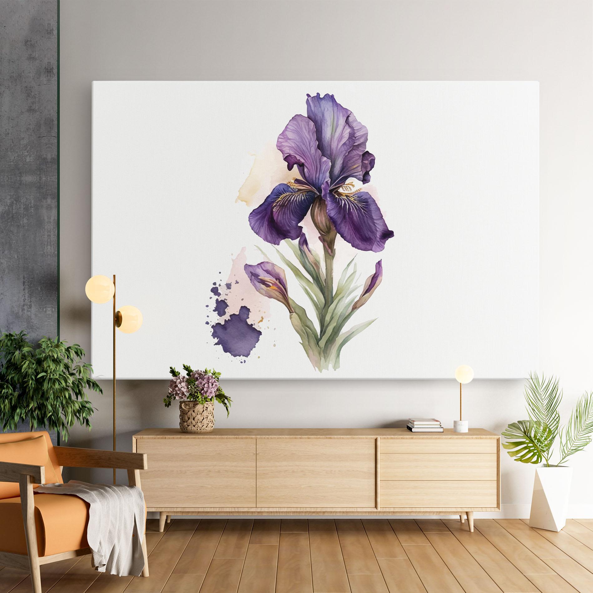 Картина на платно Beautiful Purple Iris mockup 9