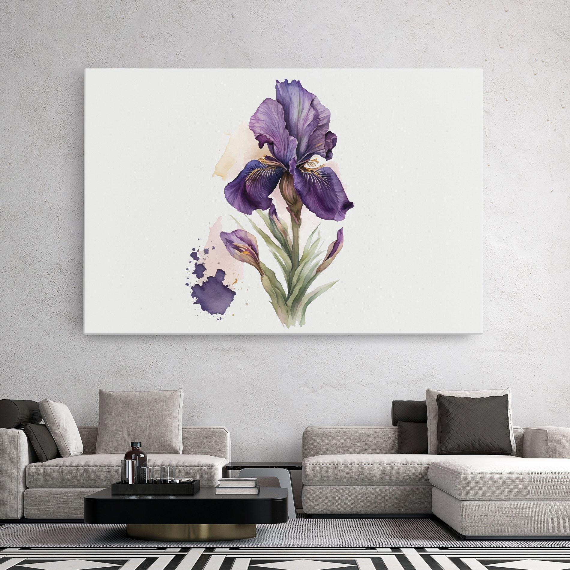 Картина на платно Beautiful Purple Iris mockup 2