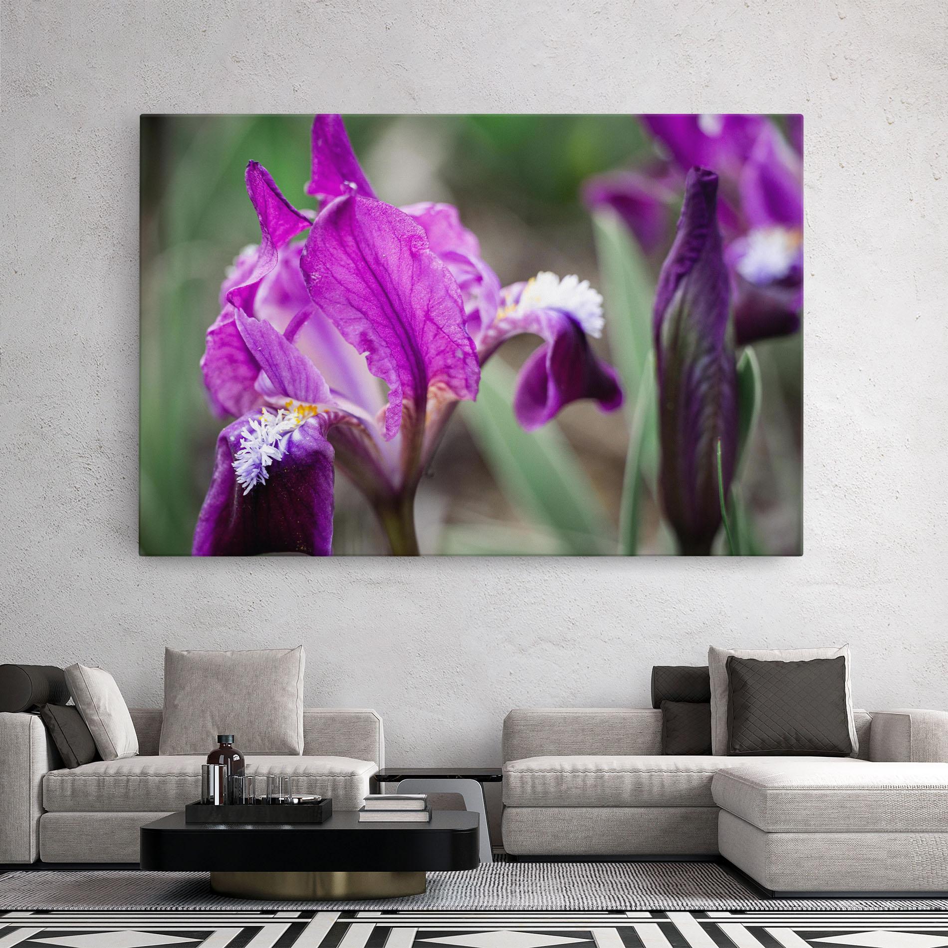 Картина на платно Dark Pink Iris mockup 2