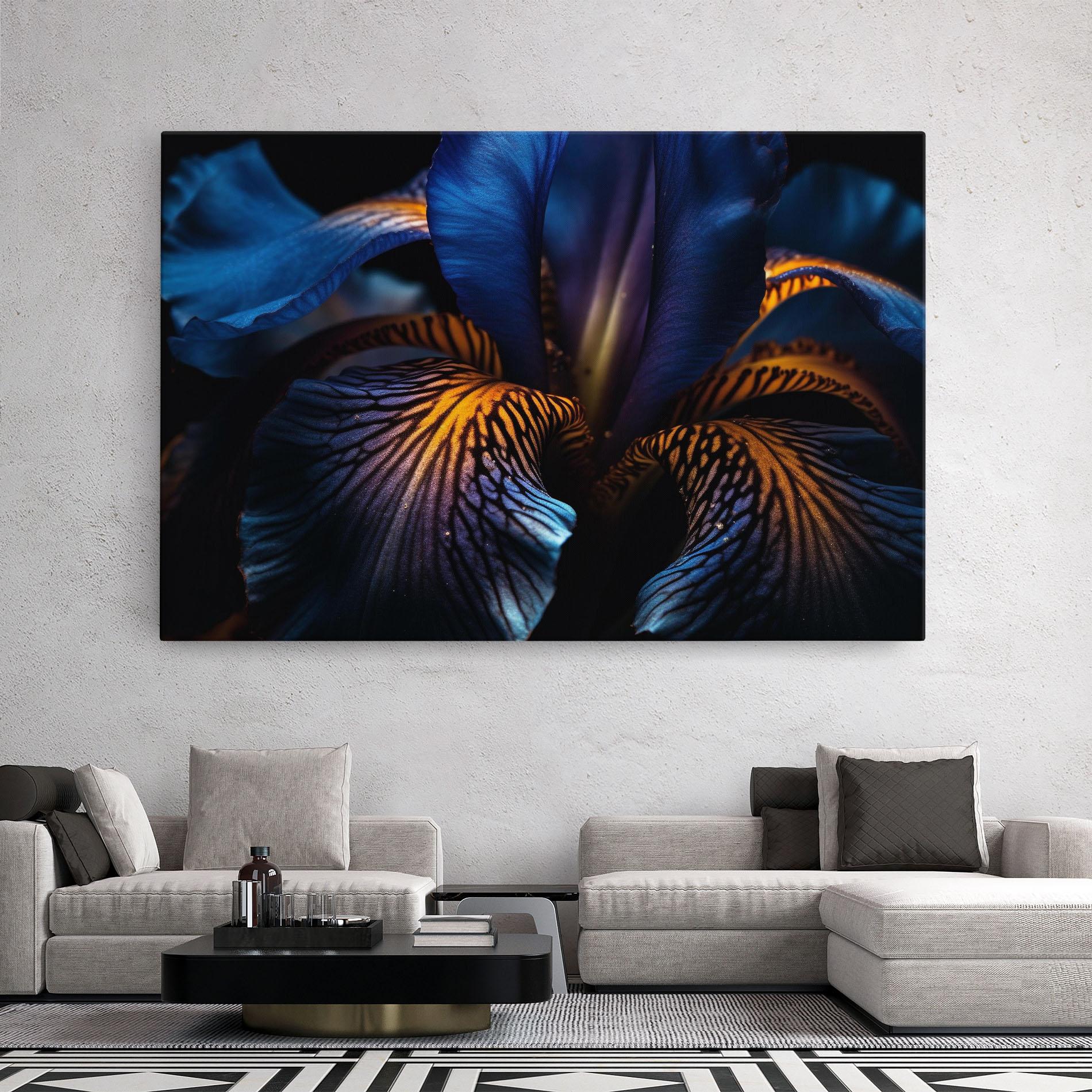 Картина на платно Dark Yellow Iris mockup 2