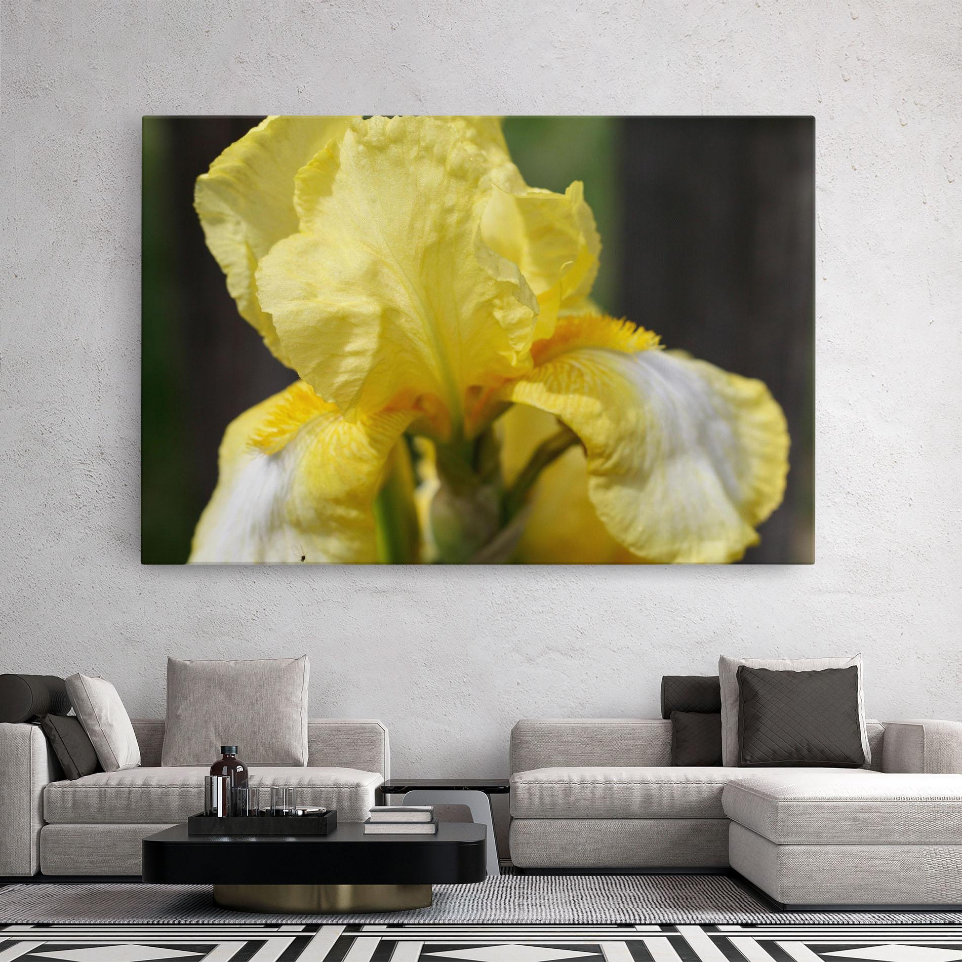 Картина на платно Garden Yellow Iris mockup 2