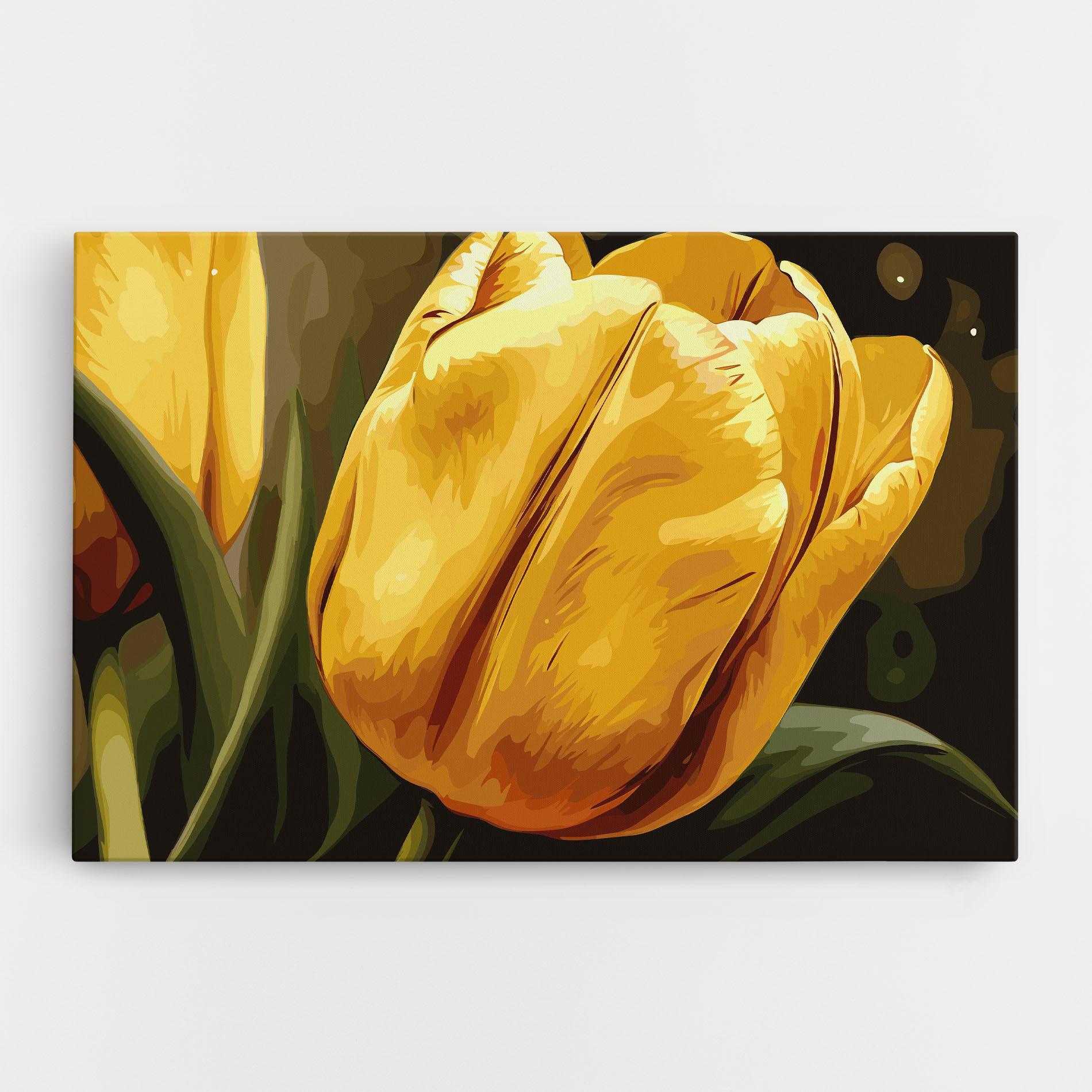 Картина на платно Big Yellow Tulip mockup 0