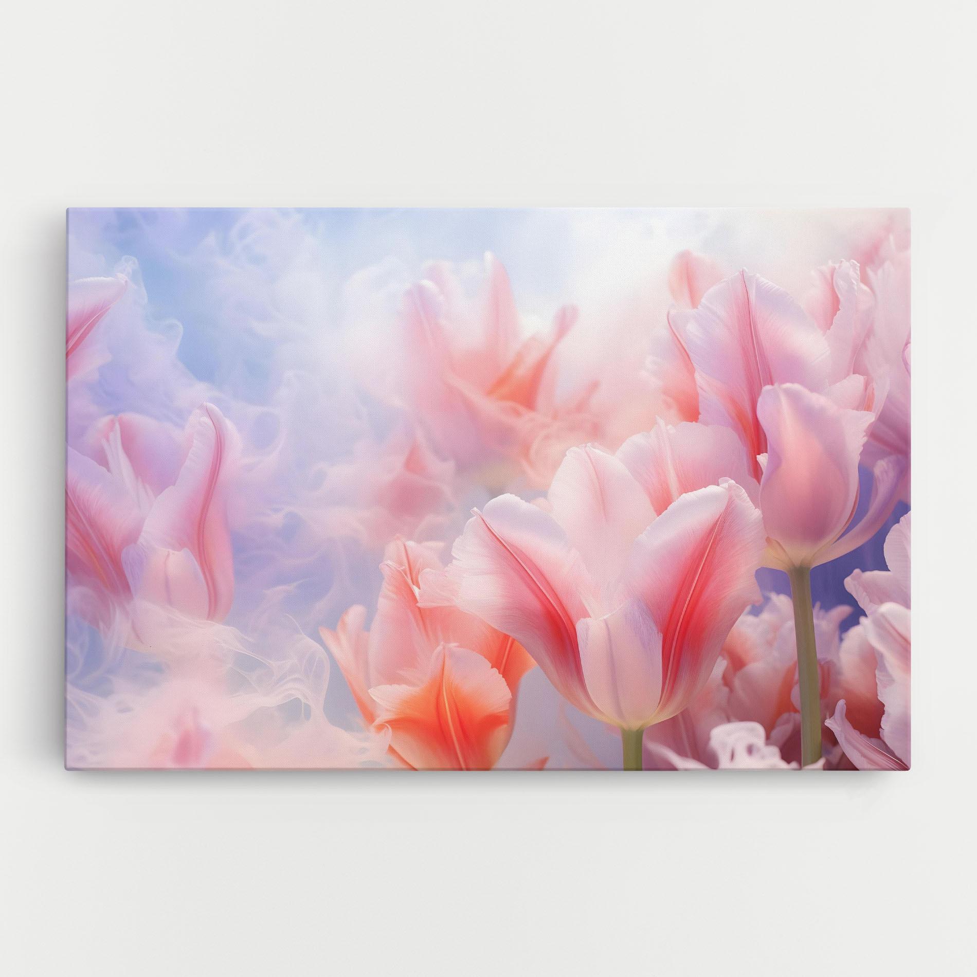 Картина на платно Dreamy Pink Tulips mockup 0