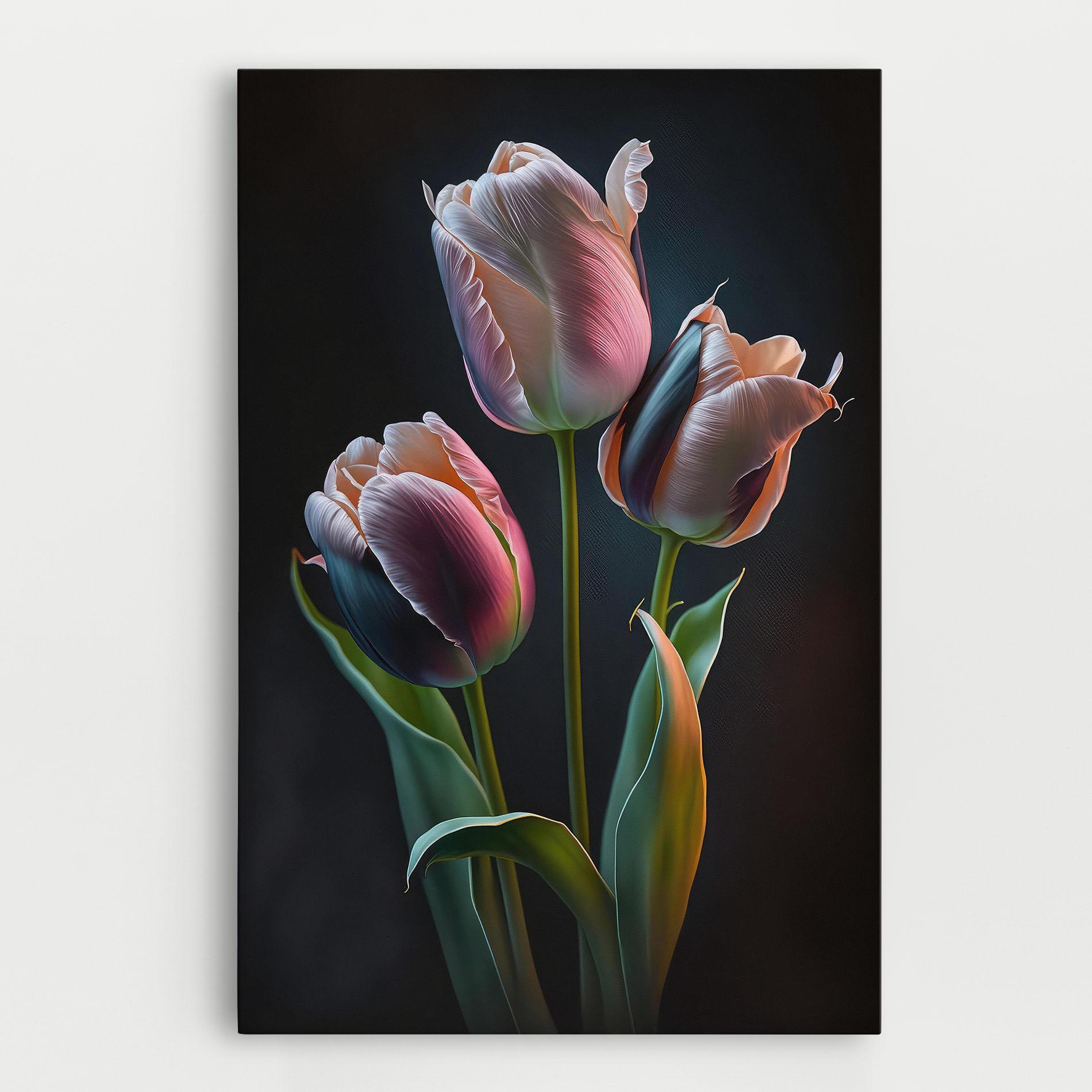 Картина на платно Light Purple Tulips mockup 0