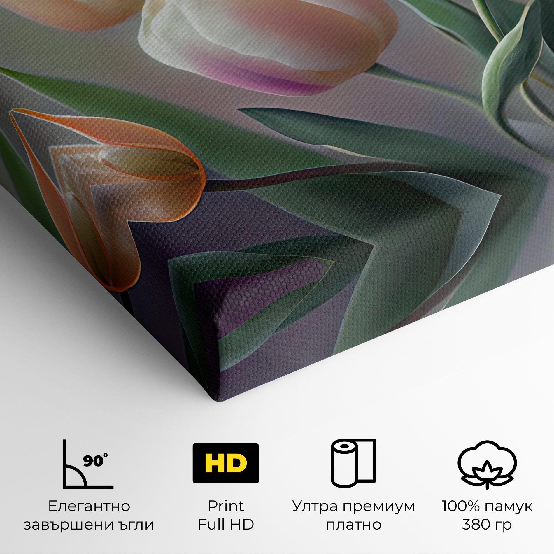 Картина на платно Pretty Tulips mockup 4