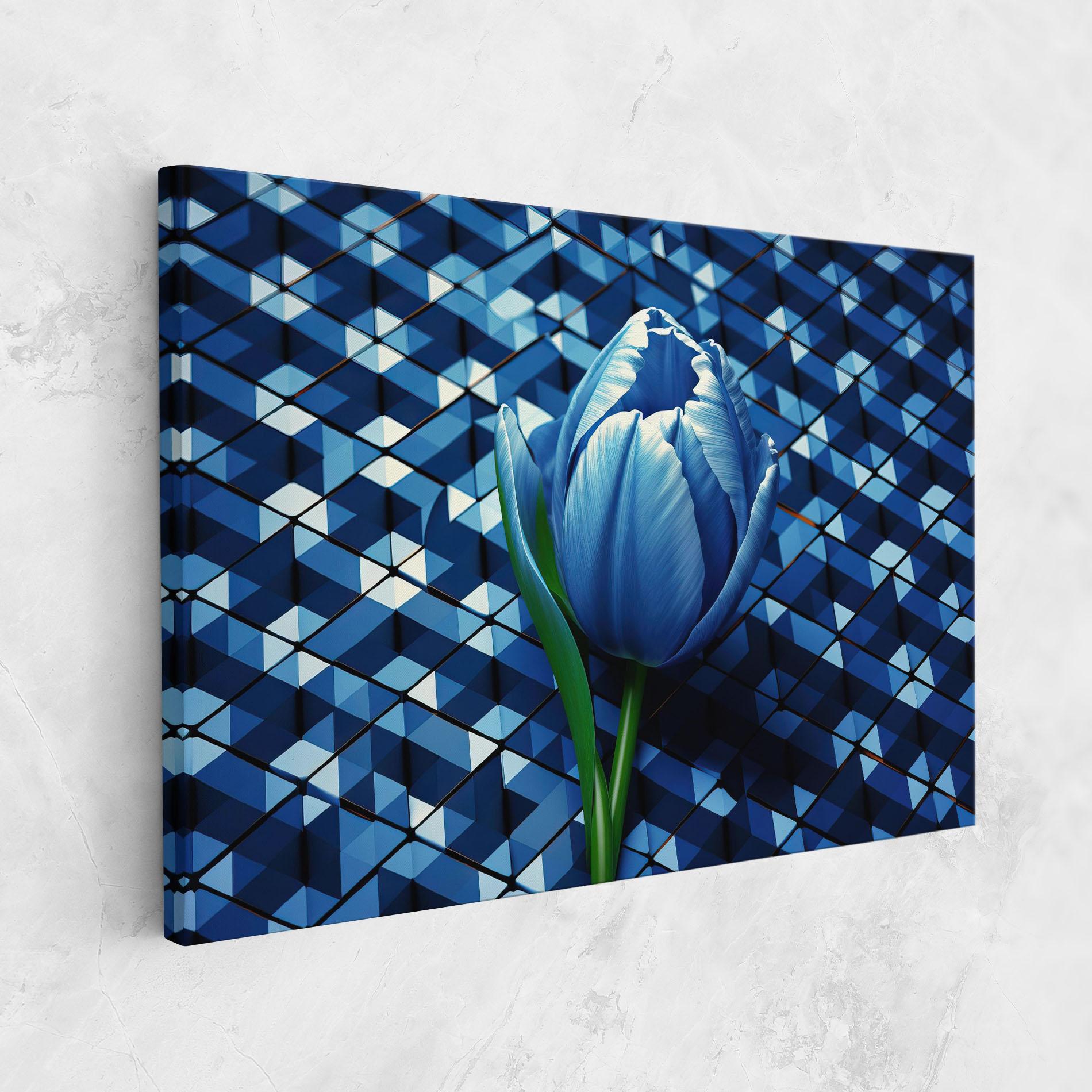 Картина на платно Blue Tulip mockup 1