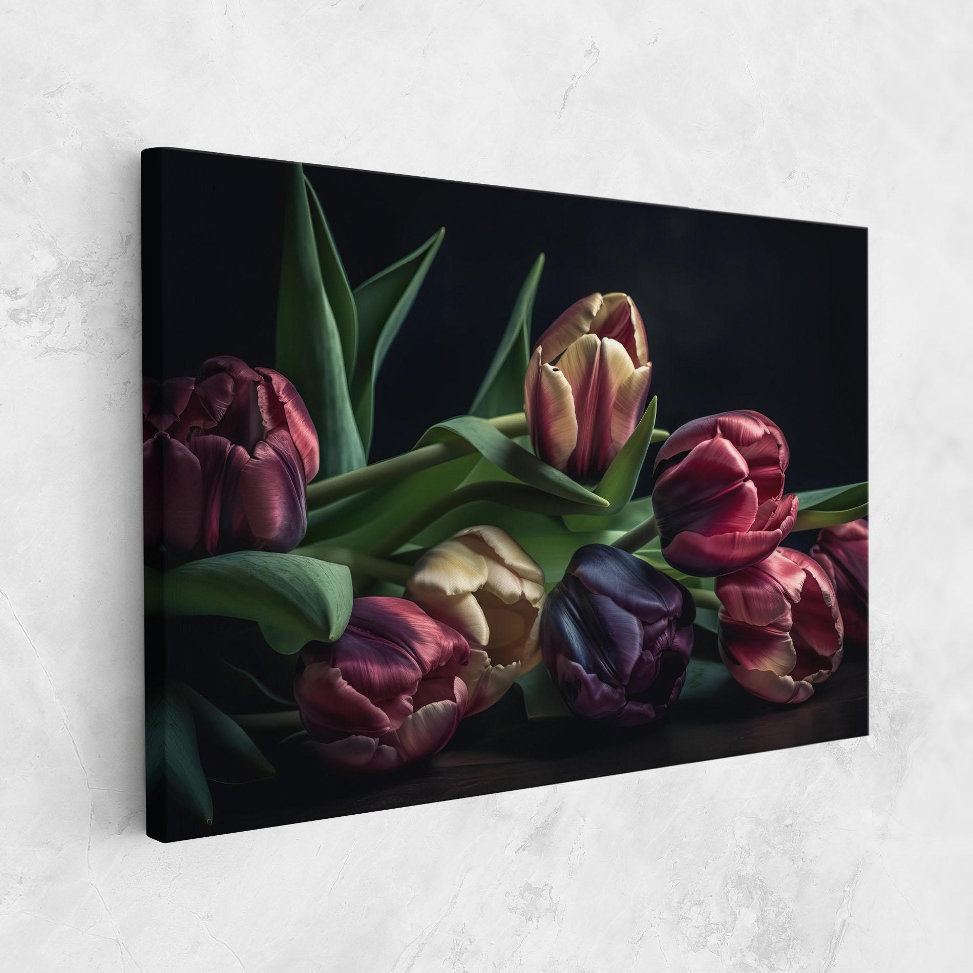 Картина на платно Dark Purple Tulip mockup 1