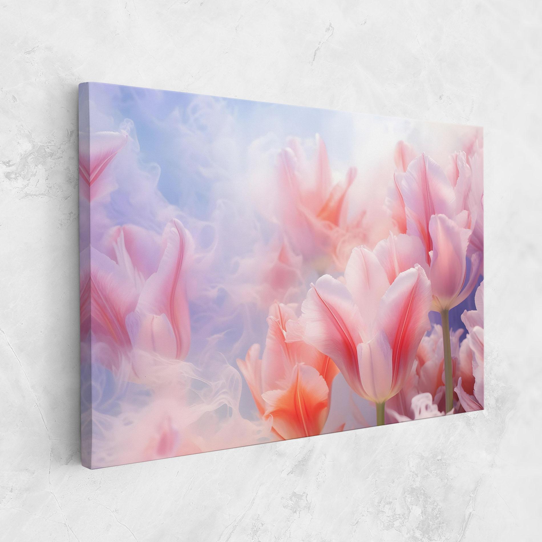 Картина на платно Dreamy Pink Tulips mockup 1