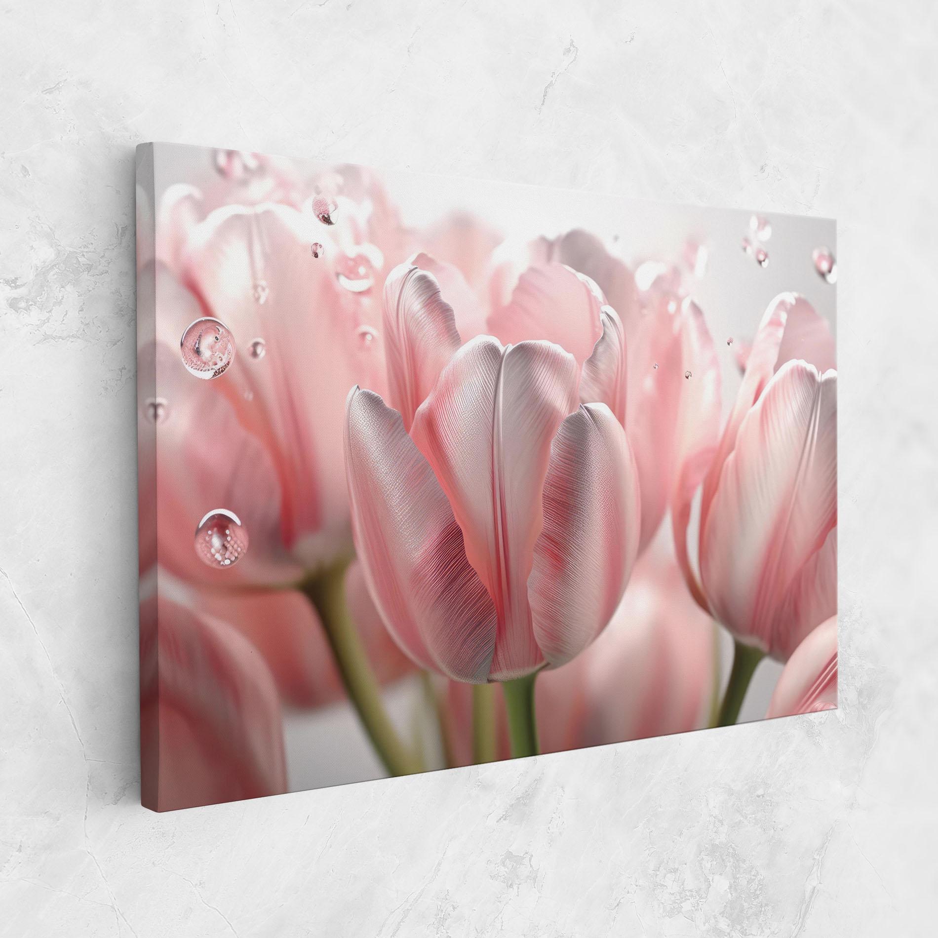 Картина на платно Pink Pretty Tulips mockup 1