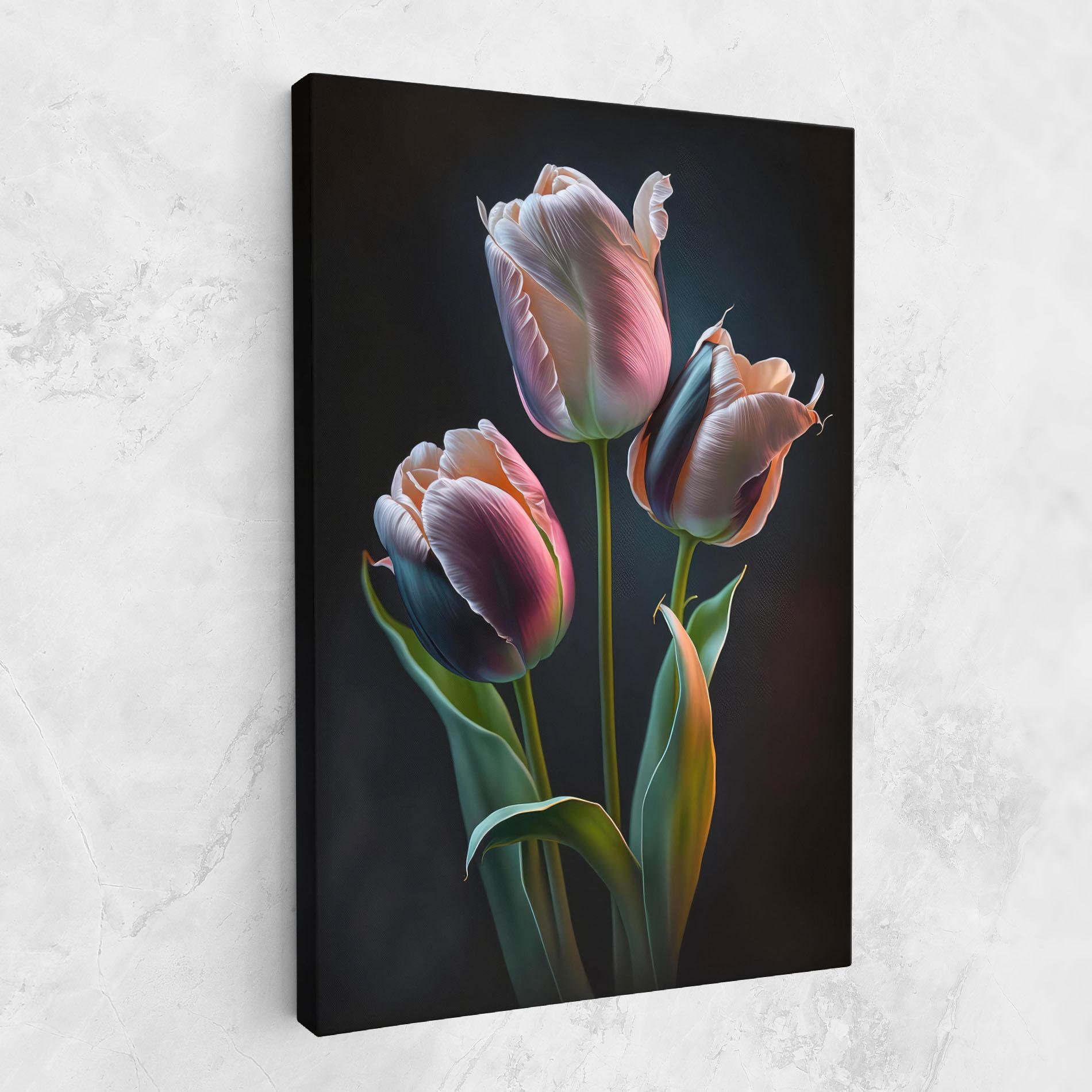 Картина на платно Light Purple Tulips mockup 1