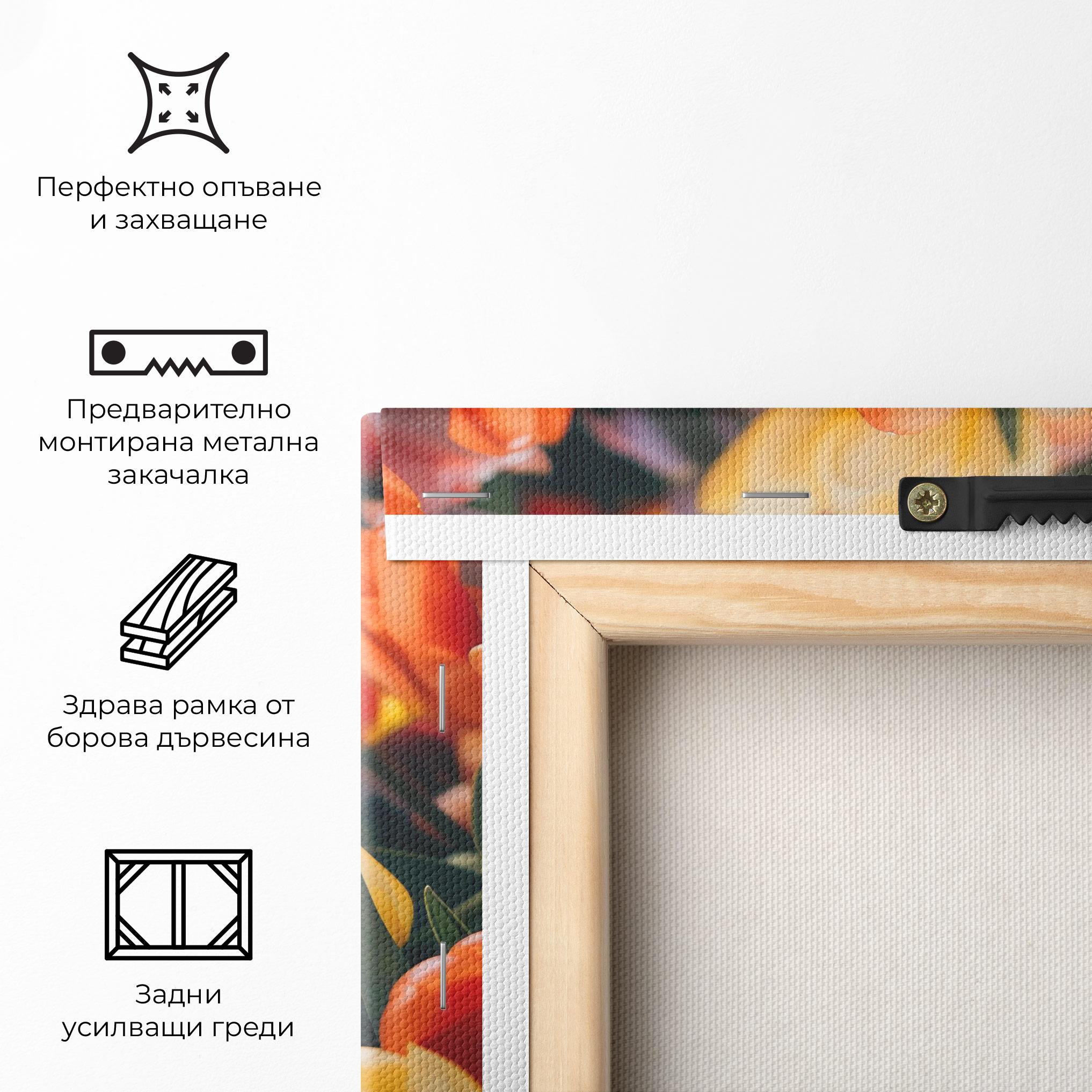 Картина на платно Orange Yellow Tulips mockup 5