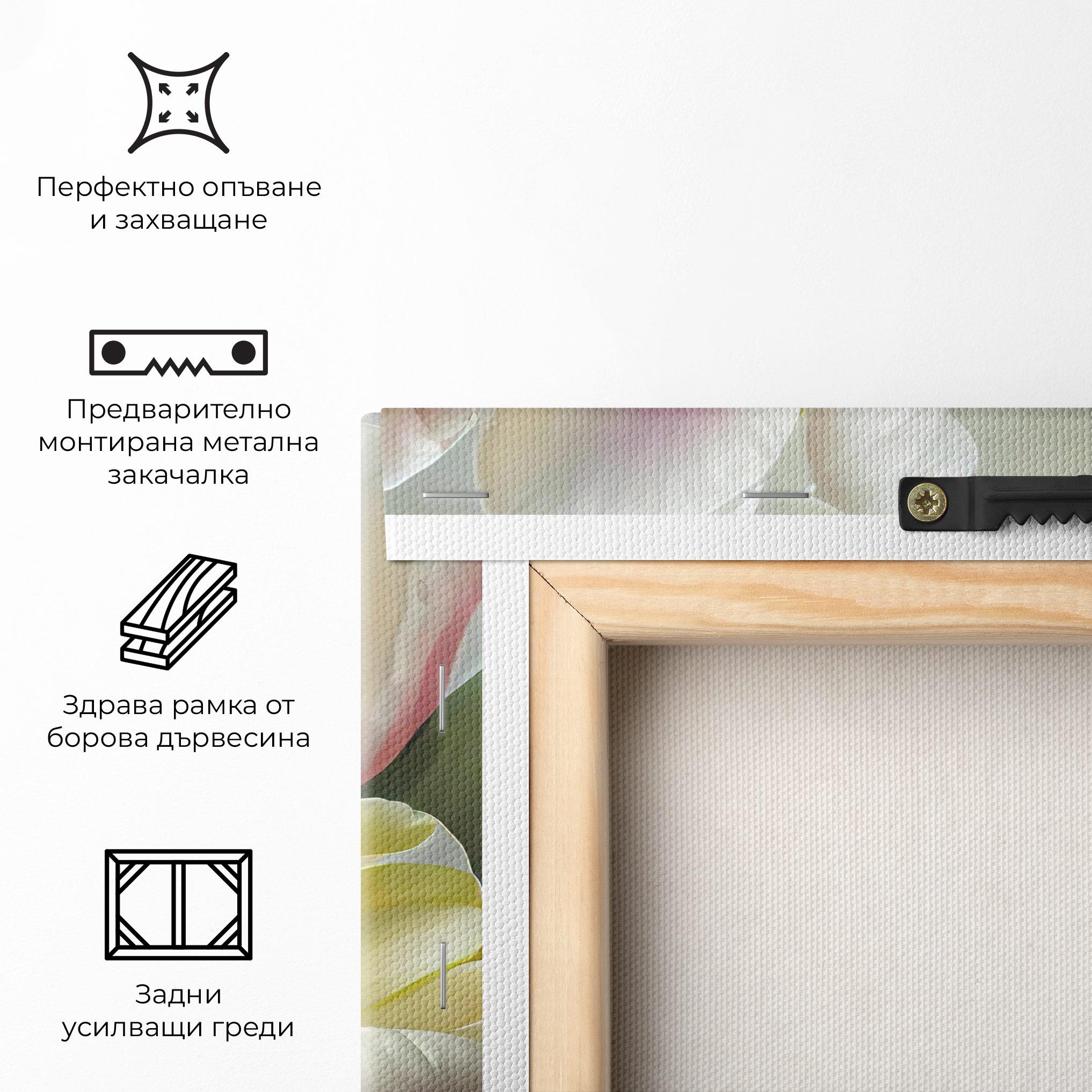 Картина на платно White Tulips Painting mockup 5