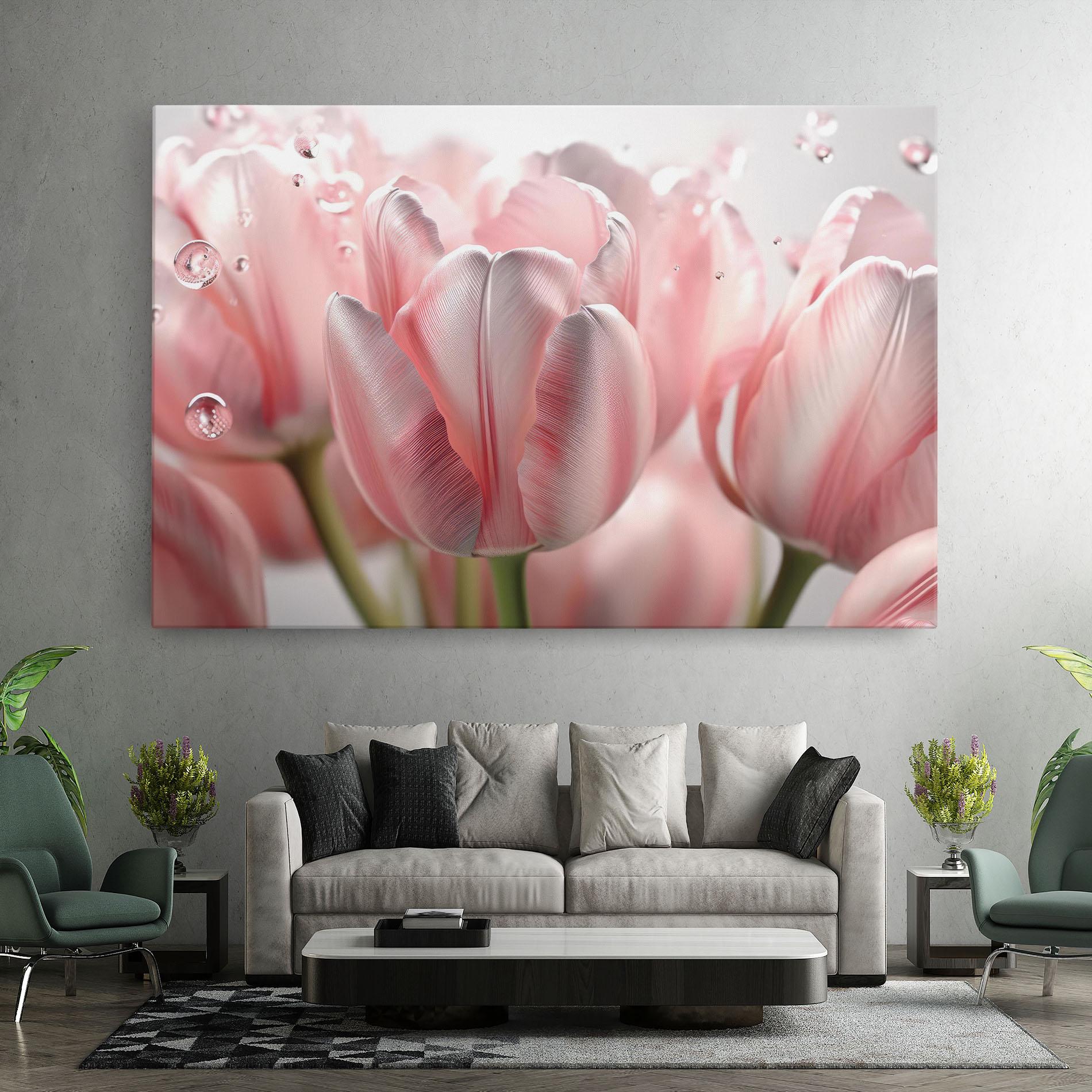 Картина на платно Pink Pretty Tulips mockup 7