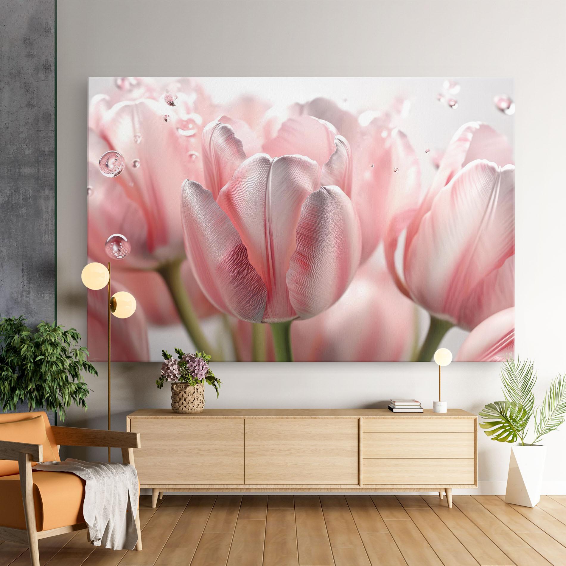 Картина на платно Pink Pretty Tulips mockup 9