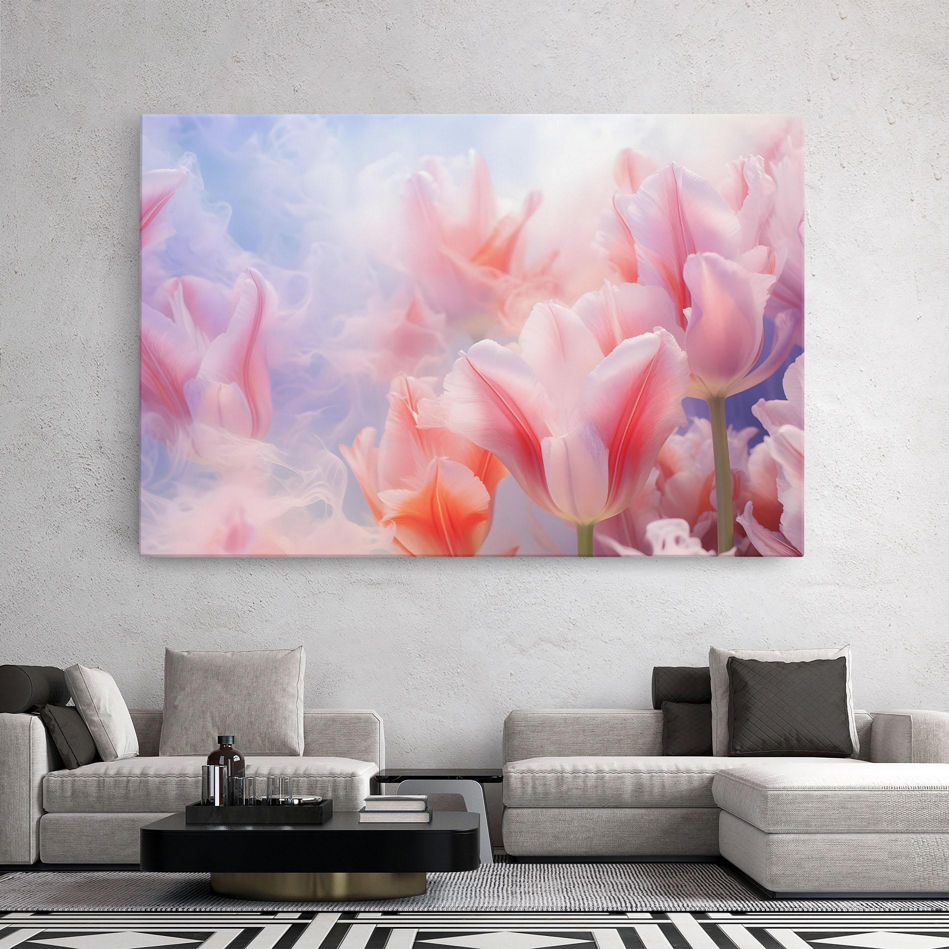 Картина на платно Dreamy Pink Tulips mockup 2