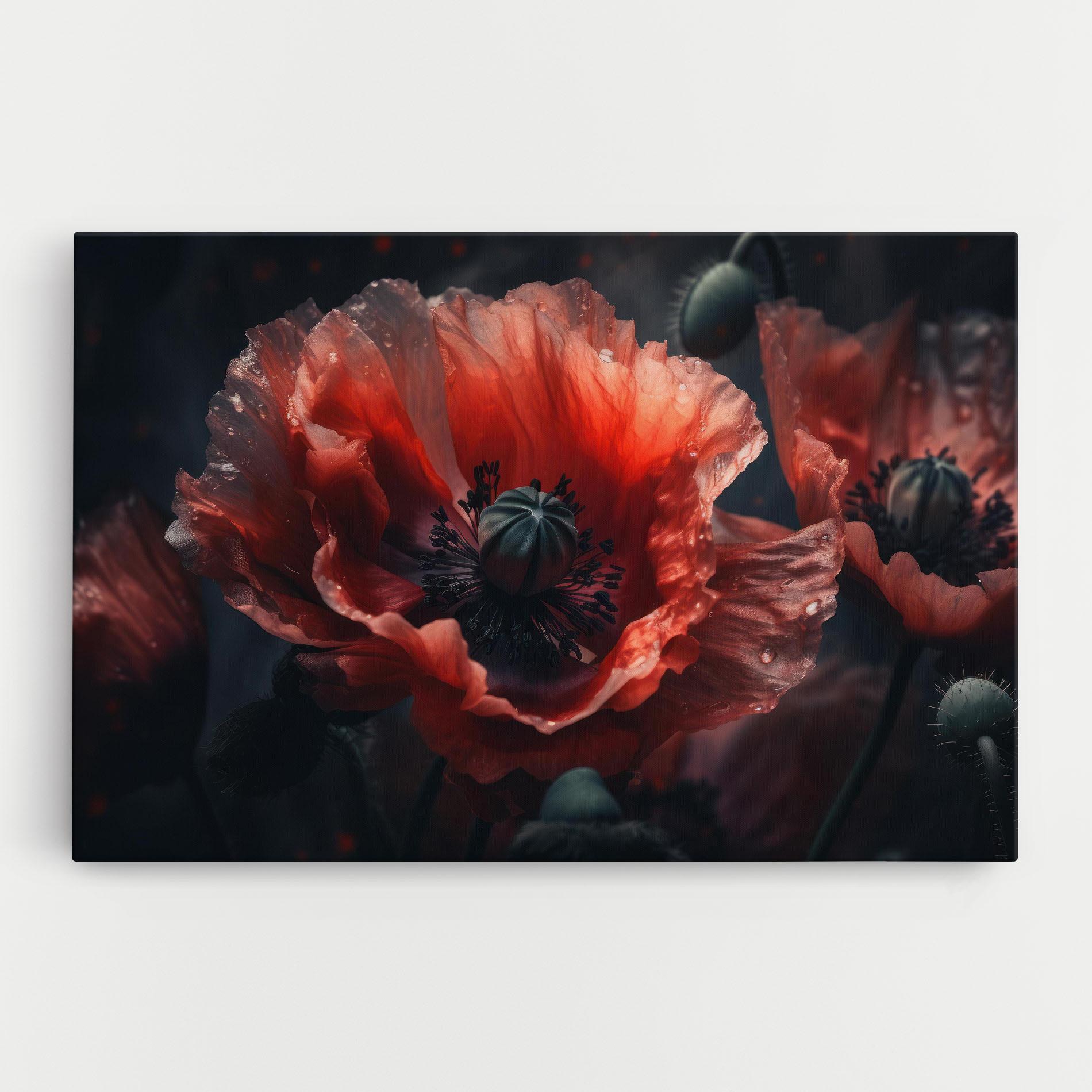 Картина на платно Dark Shade Poppy mockup 0