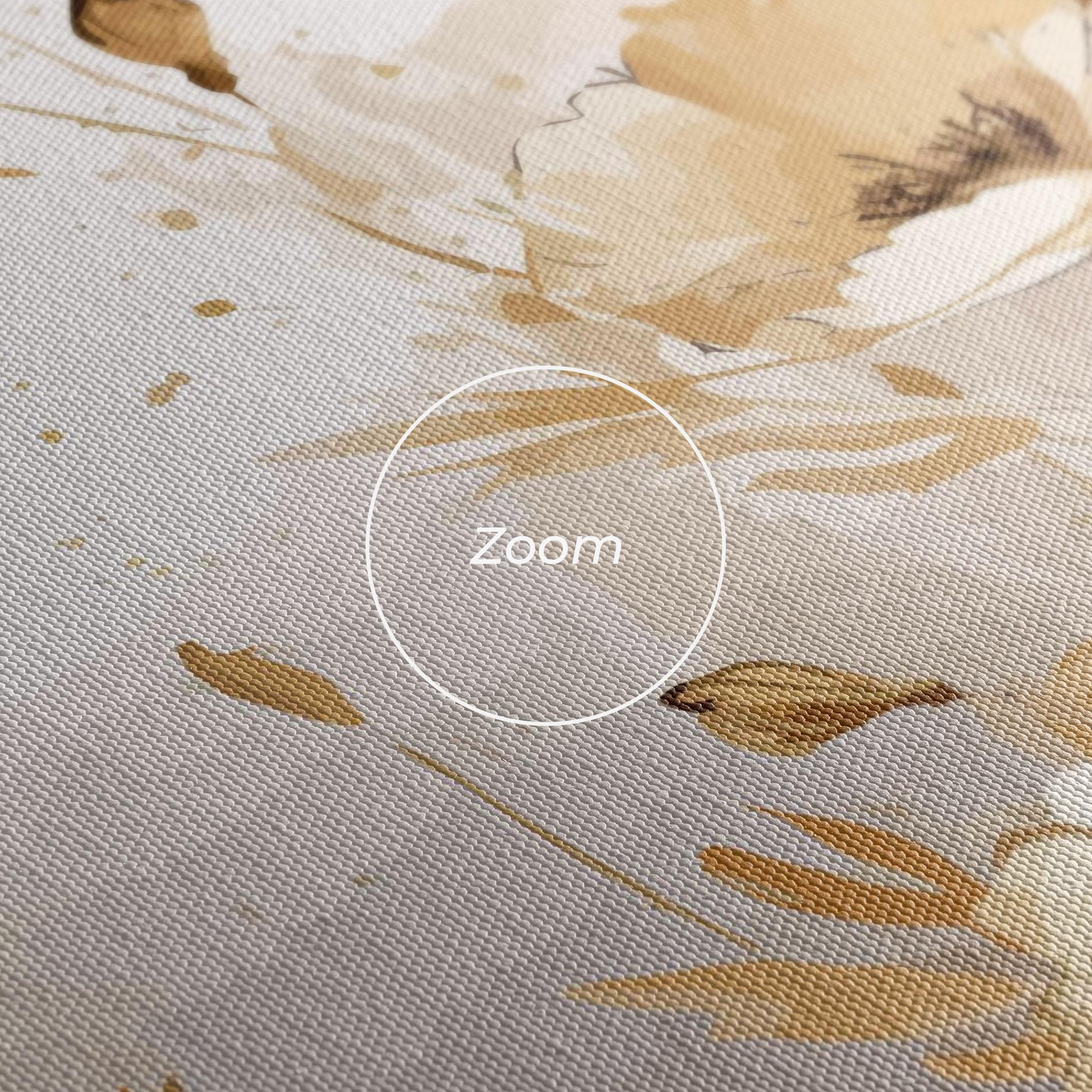 Картина на платно Gold Cream Poppy mockup 3