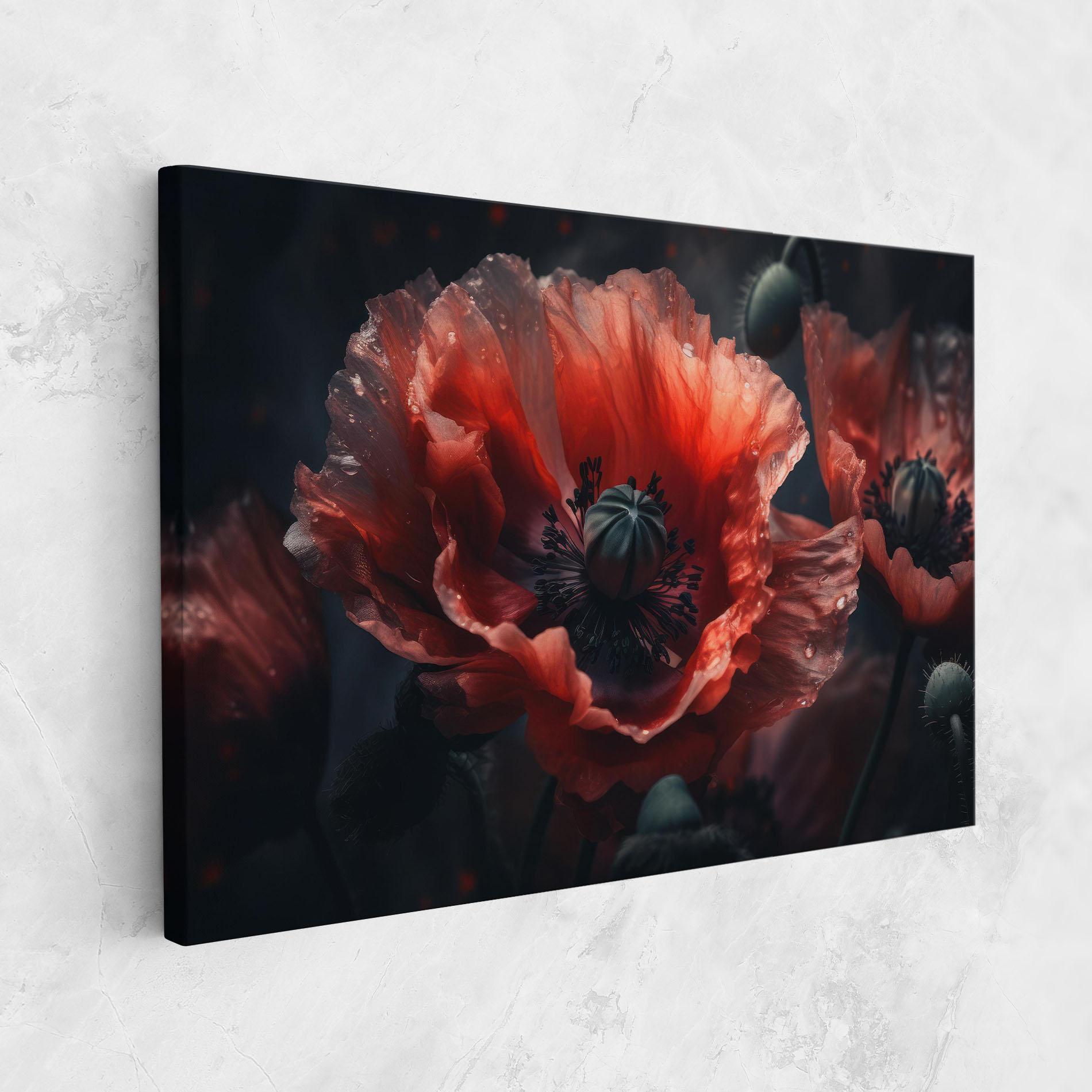 Картина на платно Dark Shade Poppy mockup 1