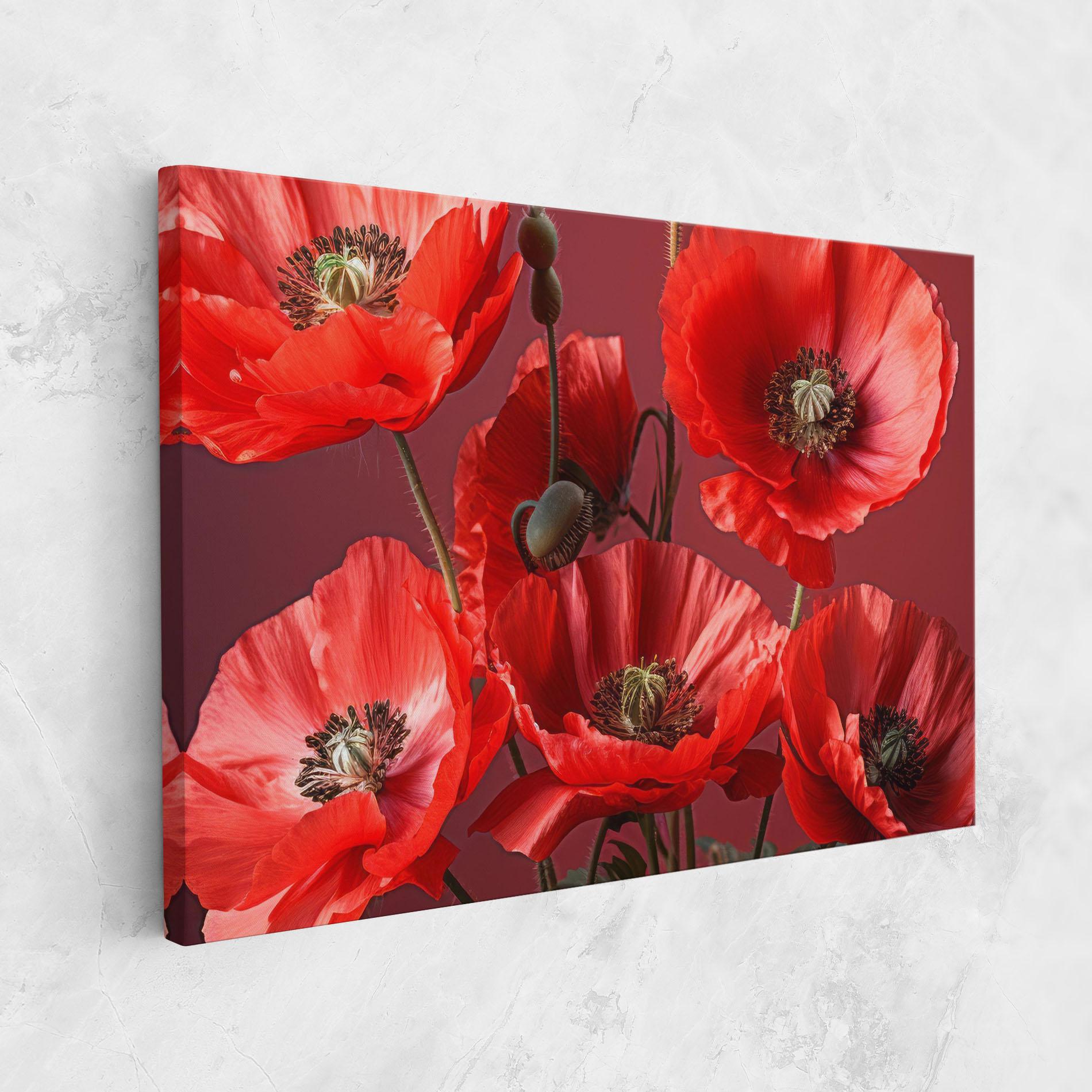 Картина на платно Red Poppies mockup 1