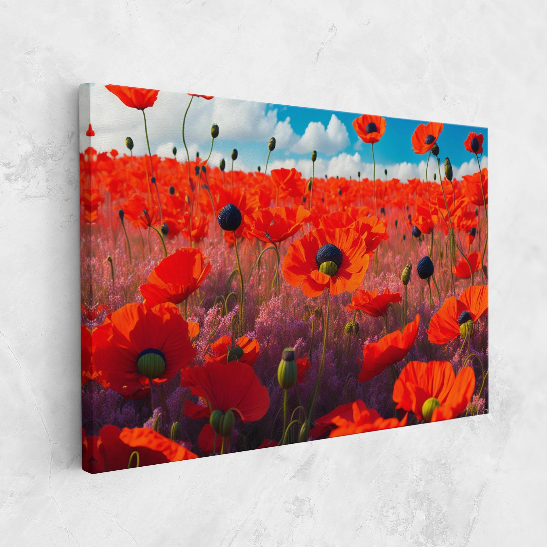 Картина на платно Wild Poppies mockup 1