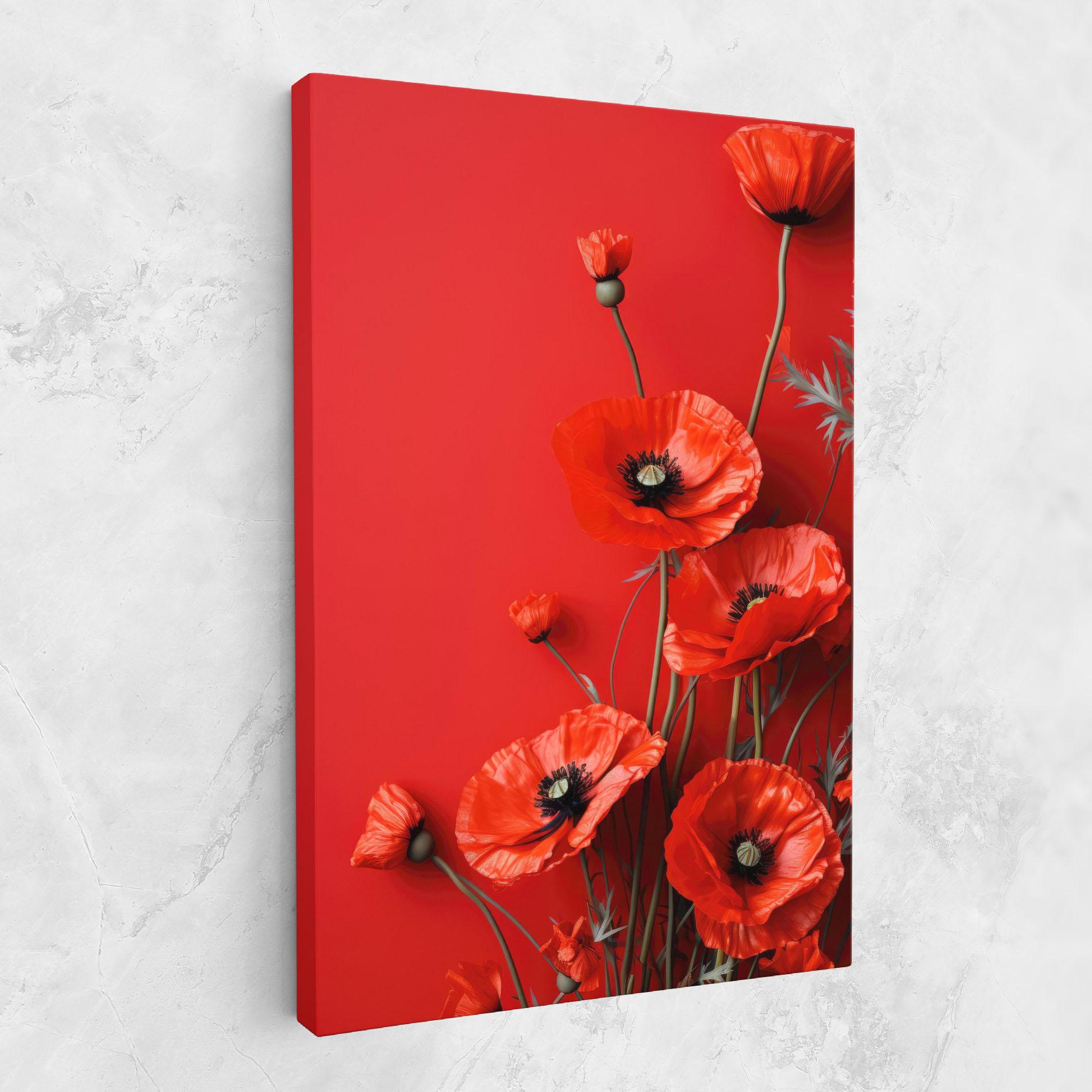 Картина на платно Poppies On The Table mockup 1