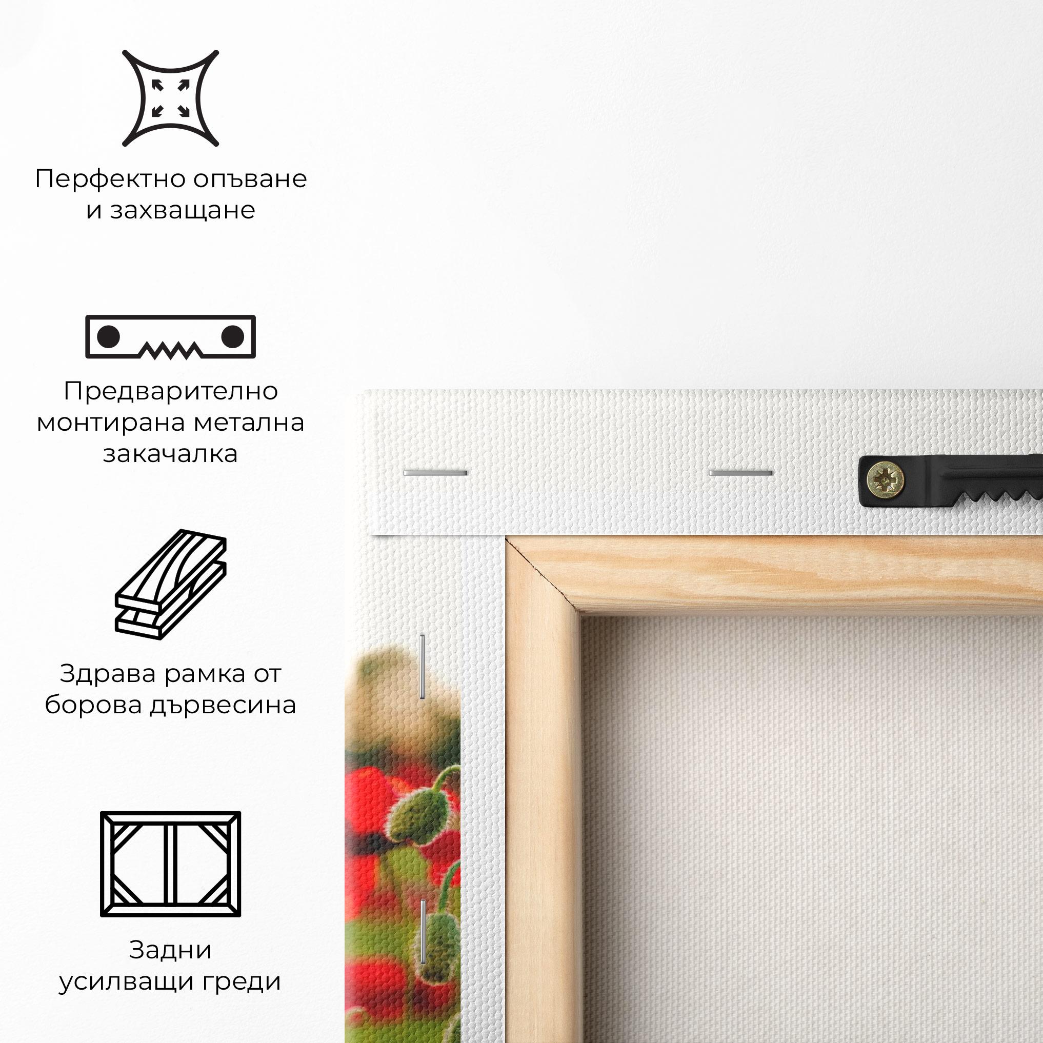 Картина на платно Poppies Field mockup 5